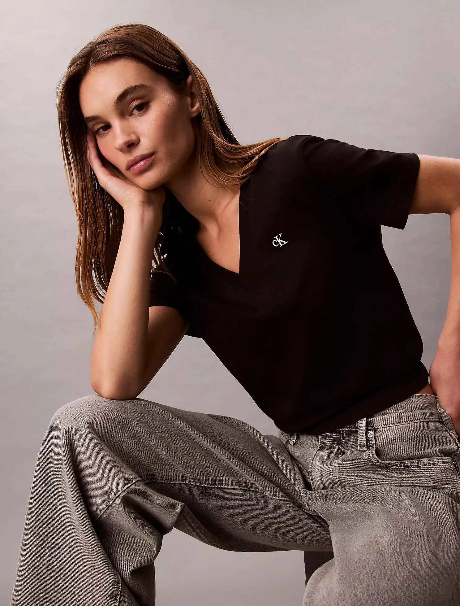 Calvin Klein - Monogram V-Neck T-Shirt