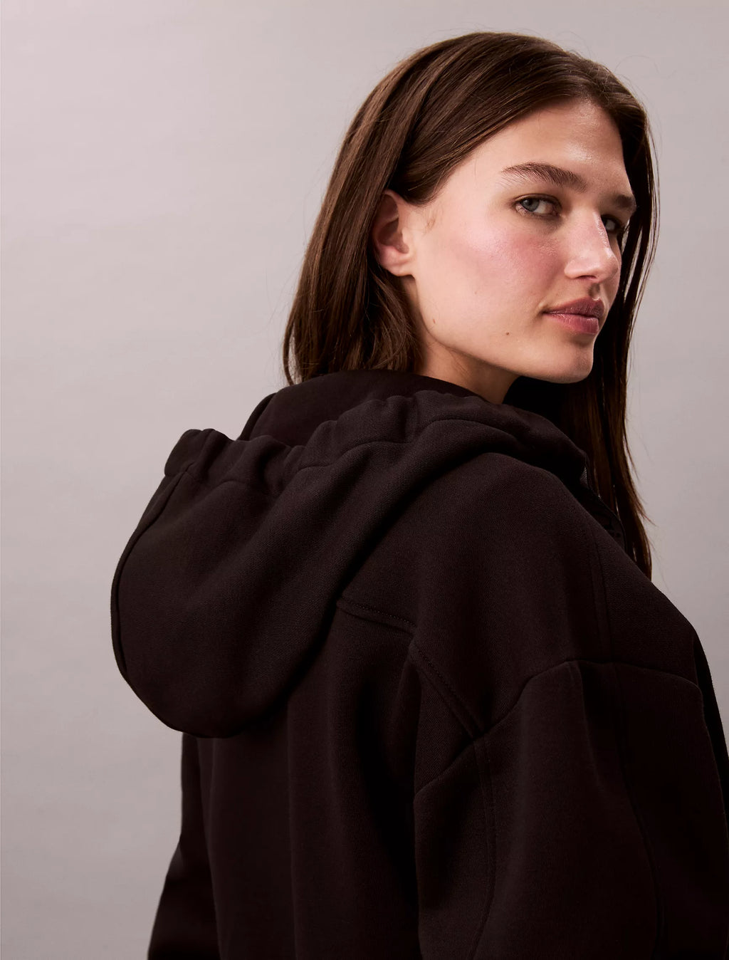 Calvin Klein - Logo Tape Terry Zip Relaxed Hoodie