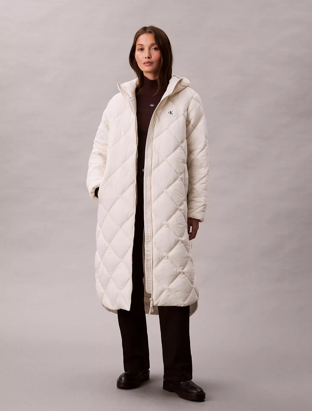 Calvin Klein - Long Hooded Puffer Jacket