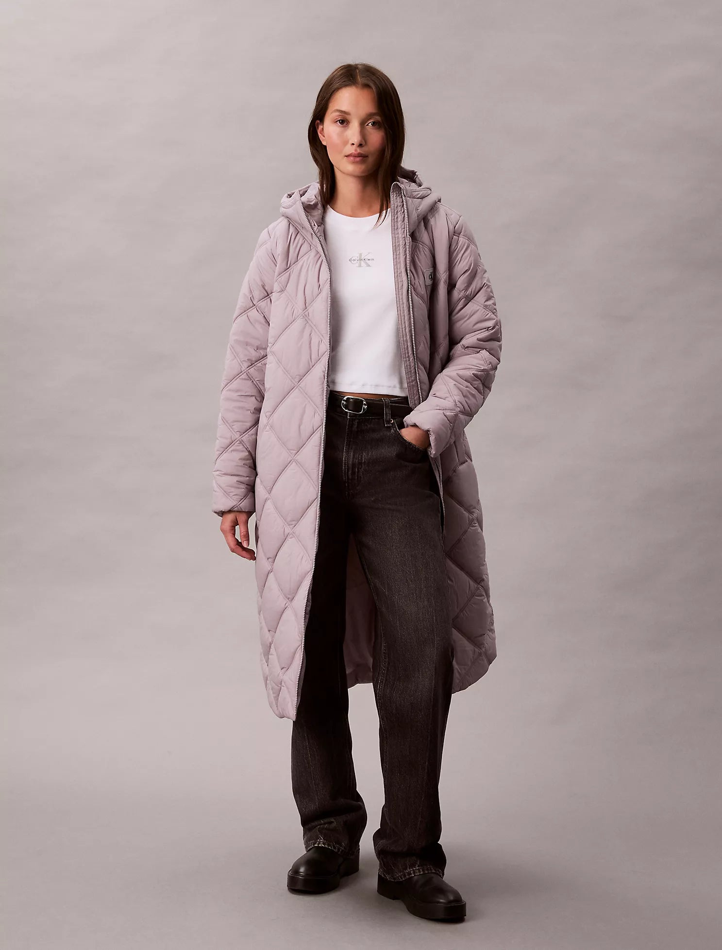 Calvin Klein - Long Hooded Puffer Jacket