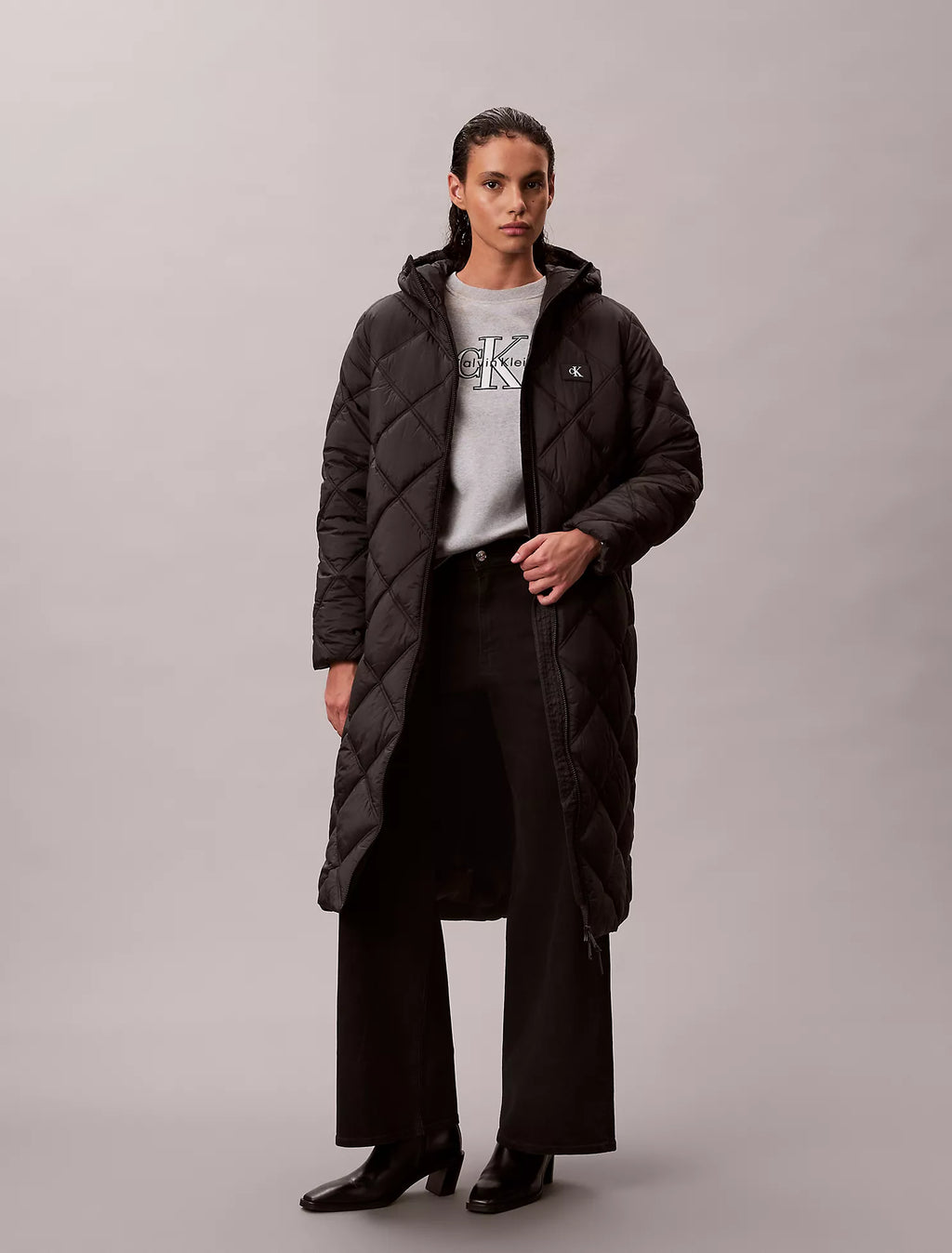 Calvin Klein - Long Hooded Puffer Jacket