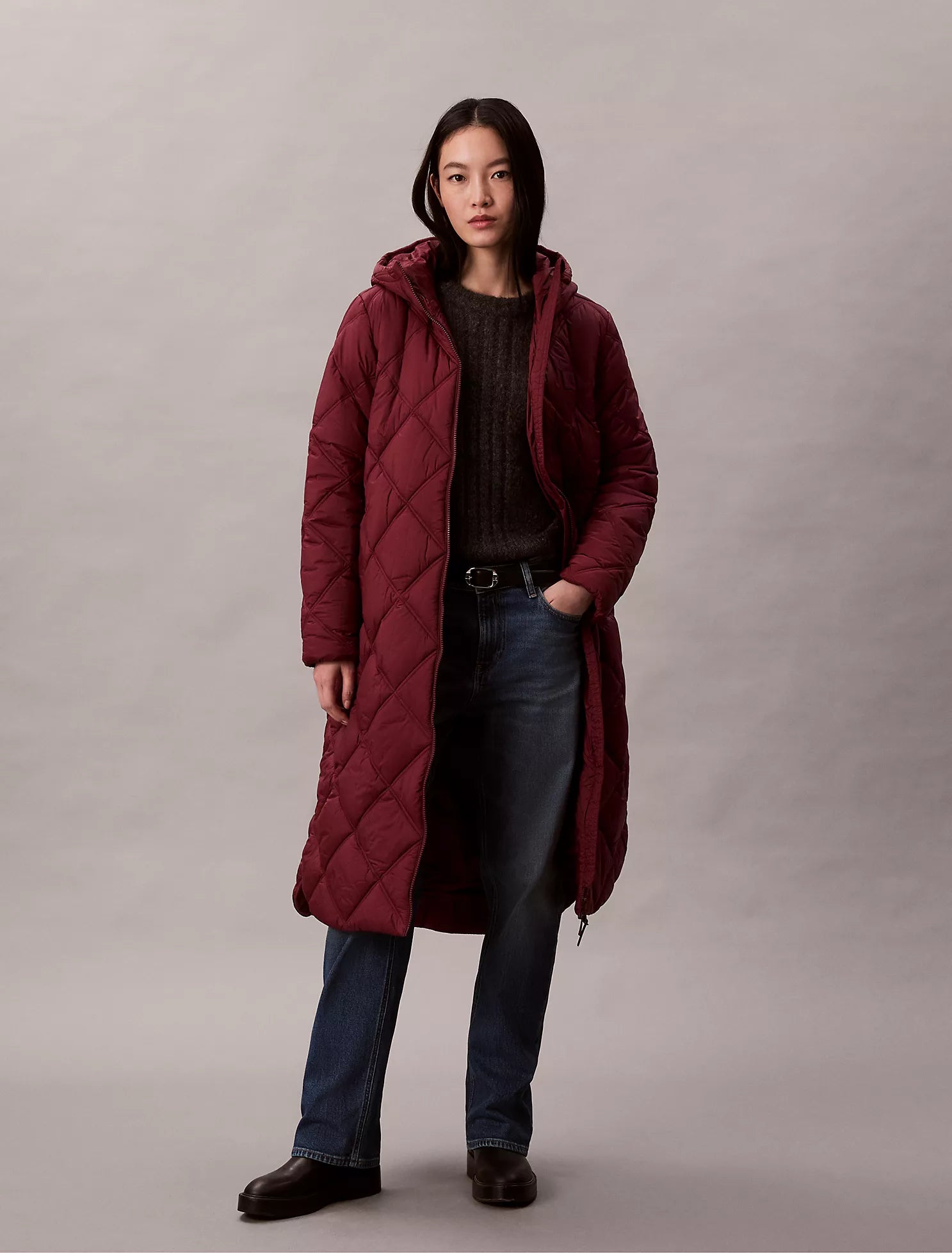 Calvin Klein - Long Hooded Puffer Jacket