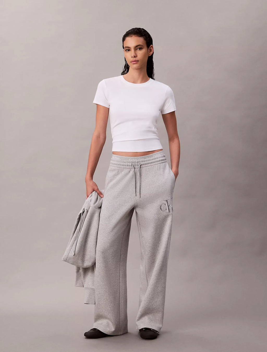 Calvin Klein - Fleece Sequin Monogram Sweatpants