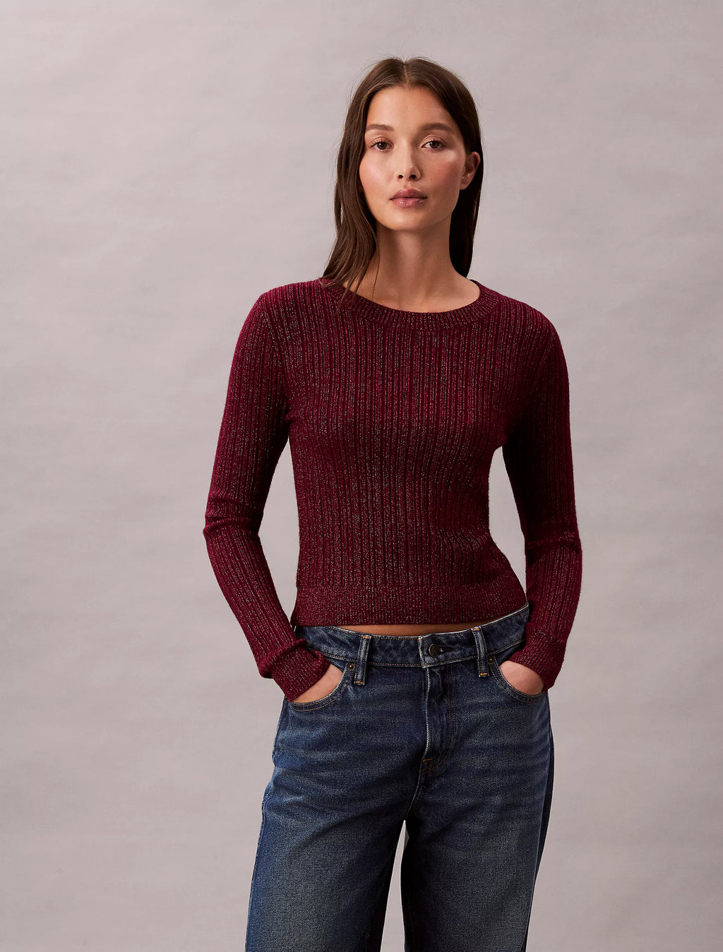 Calvin Klein - Lurex Merino Wool Blend Sweater
