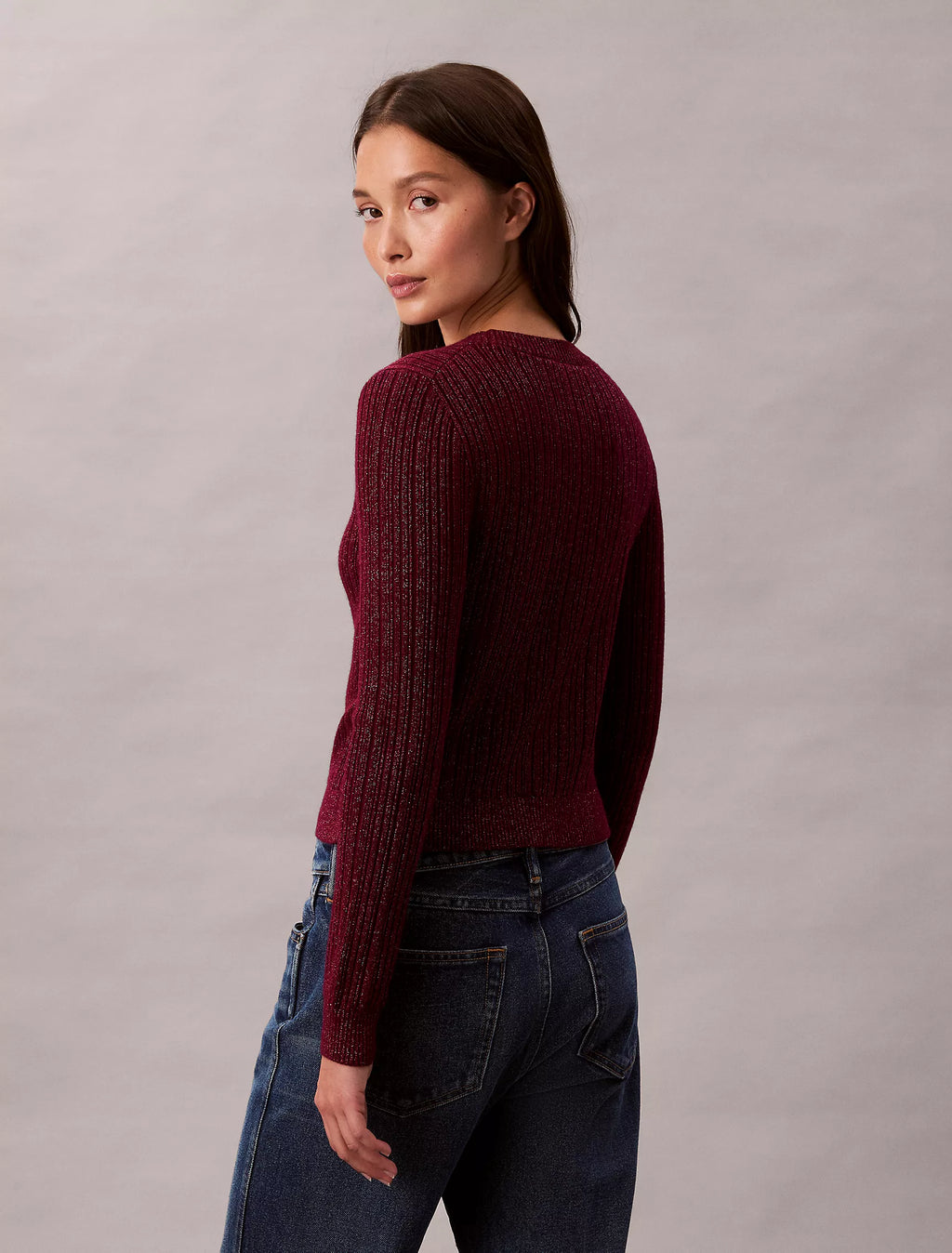 Calvin Klein - Lurex Merino Wool Blend Sweater