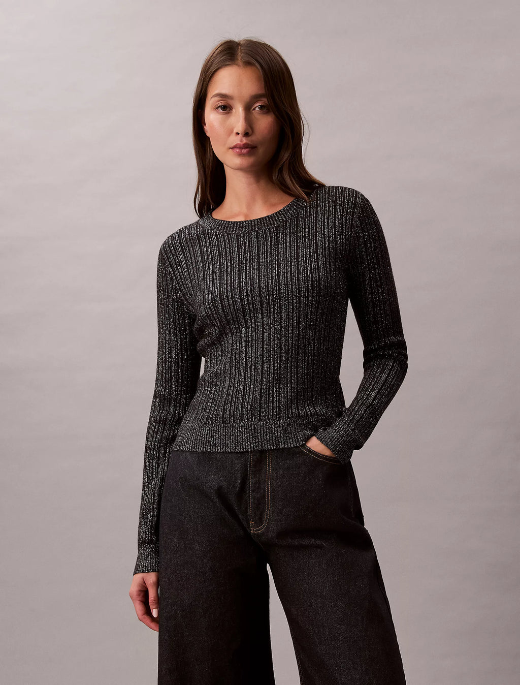 Calvin Klein - Lurex Merino Wool Blend Sweater