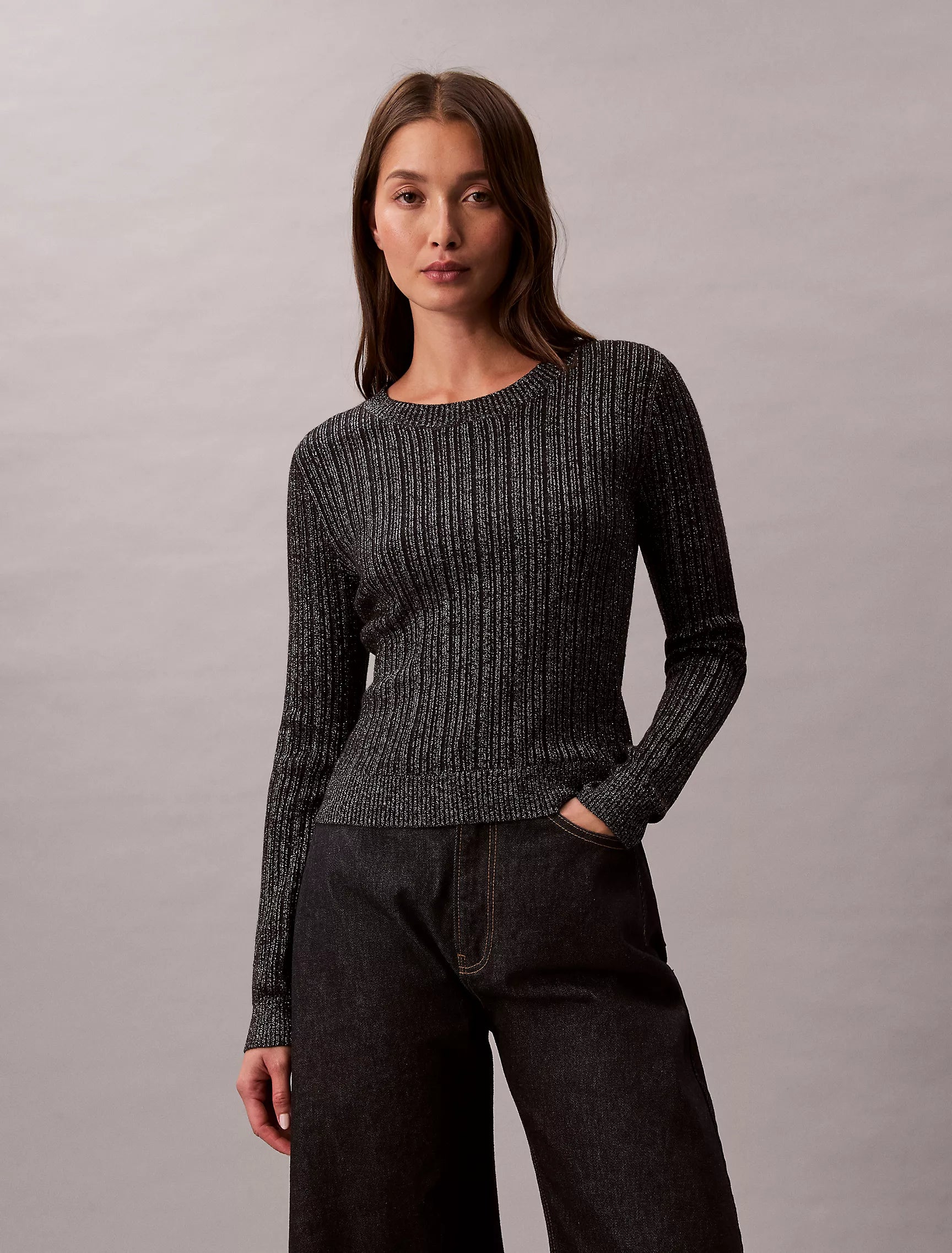 Calvin Klein - Lurex Merino Wool Blend Sweater