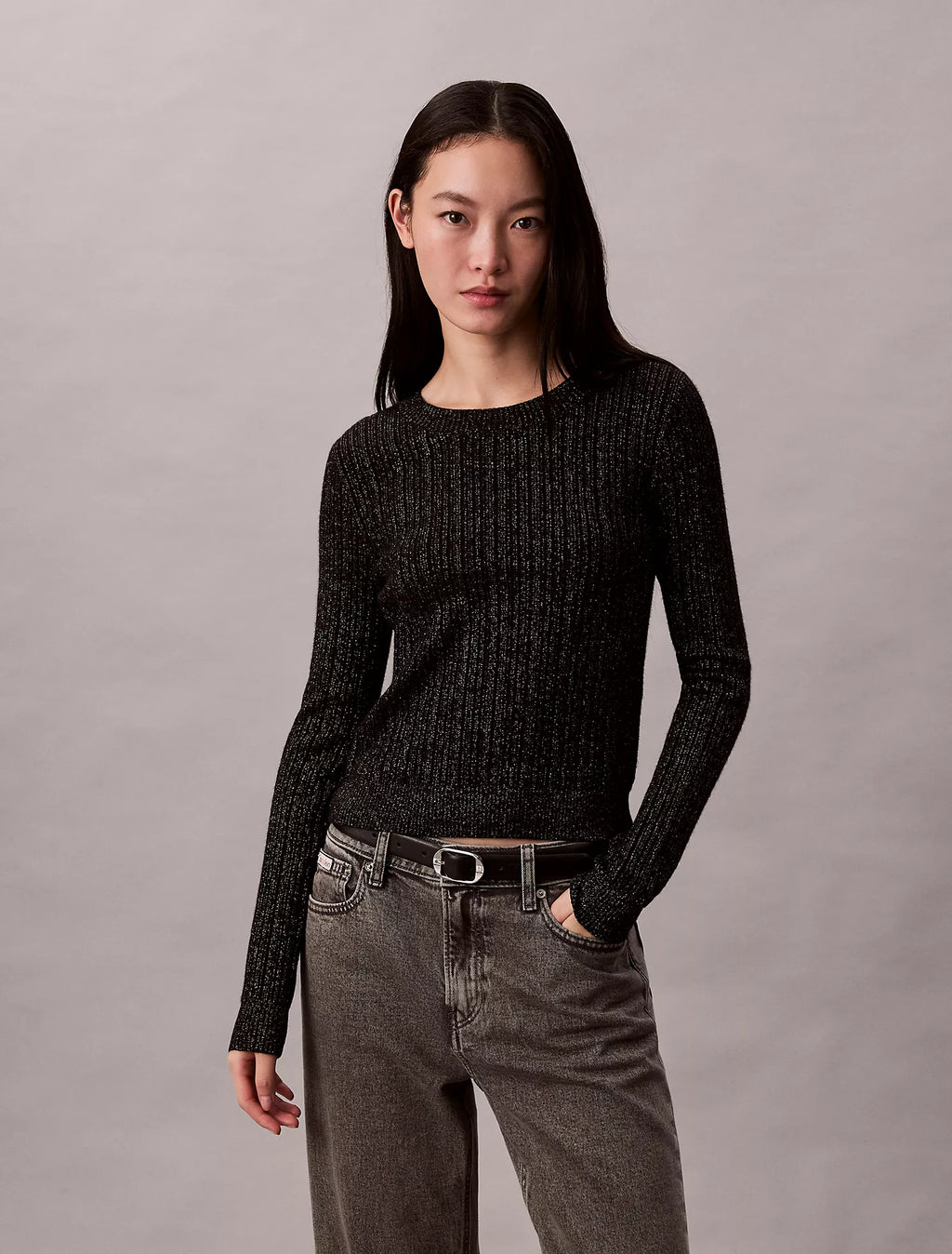 Calvin Klein - Lurex Merino Wool Blend Sweater