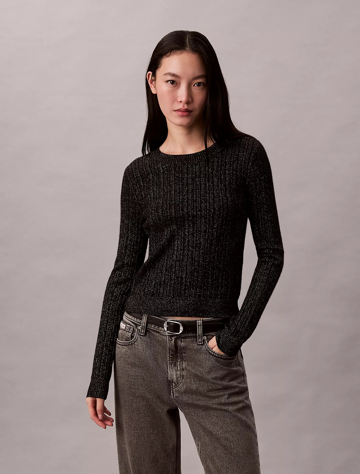 Calvin Klein - Lurex Merino Wool Blend Sweater