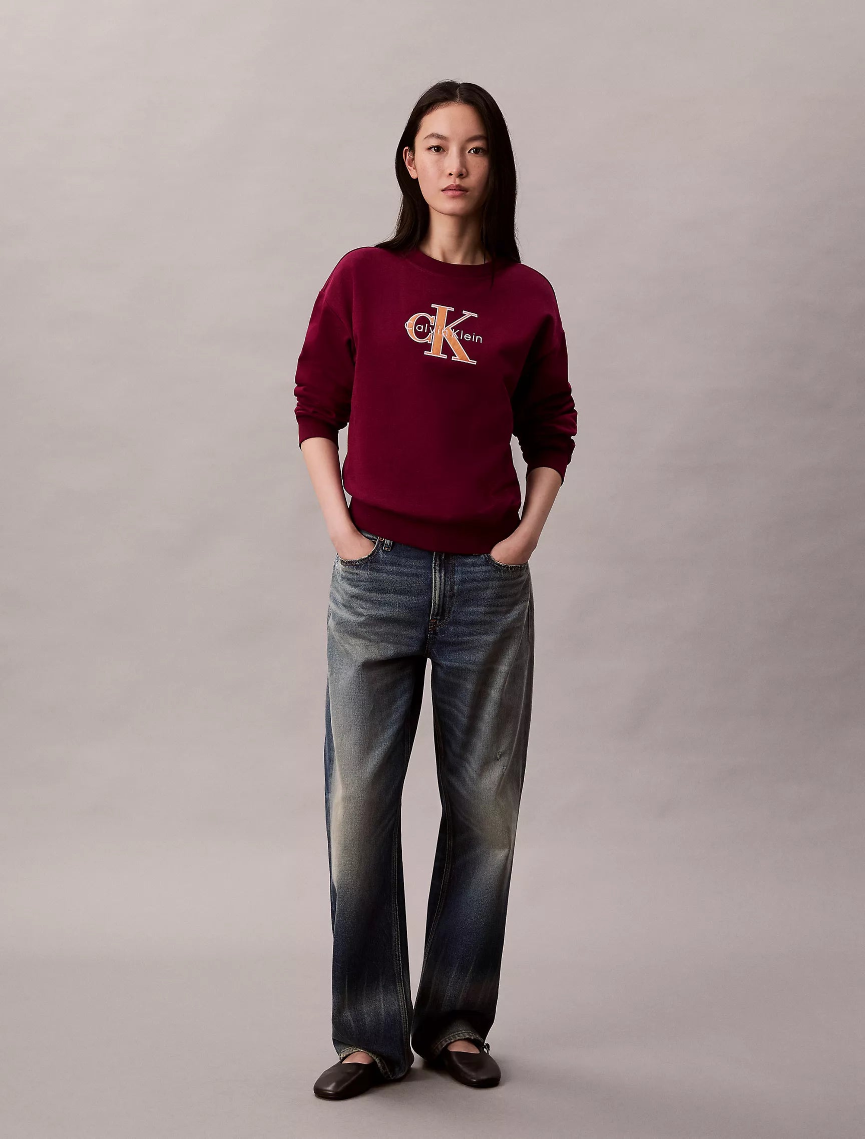 Calvin Klein - Fleece Foil Monologo Relaxed Sweatshirt