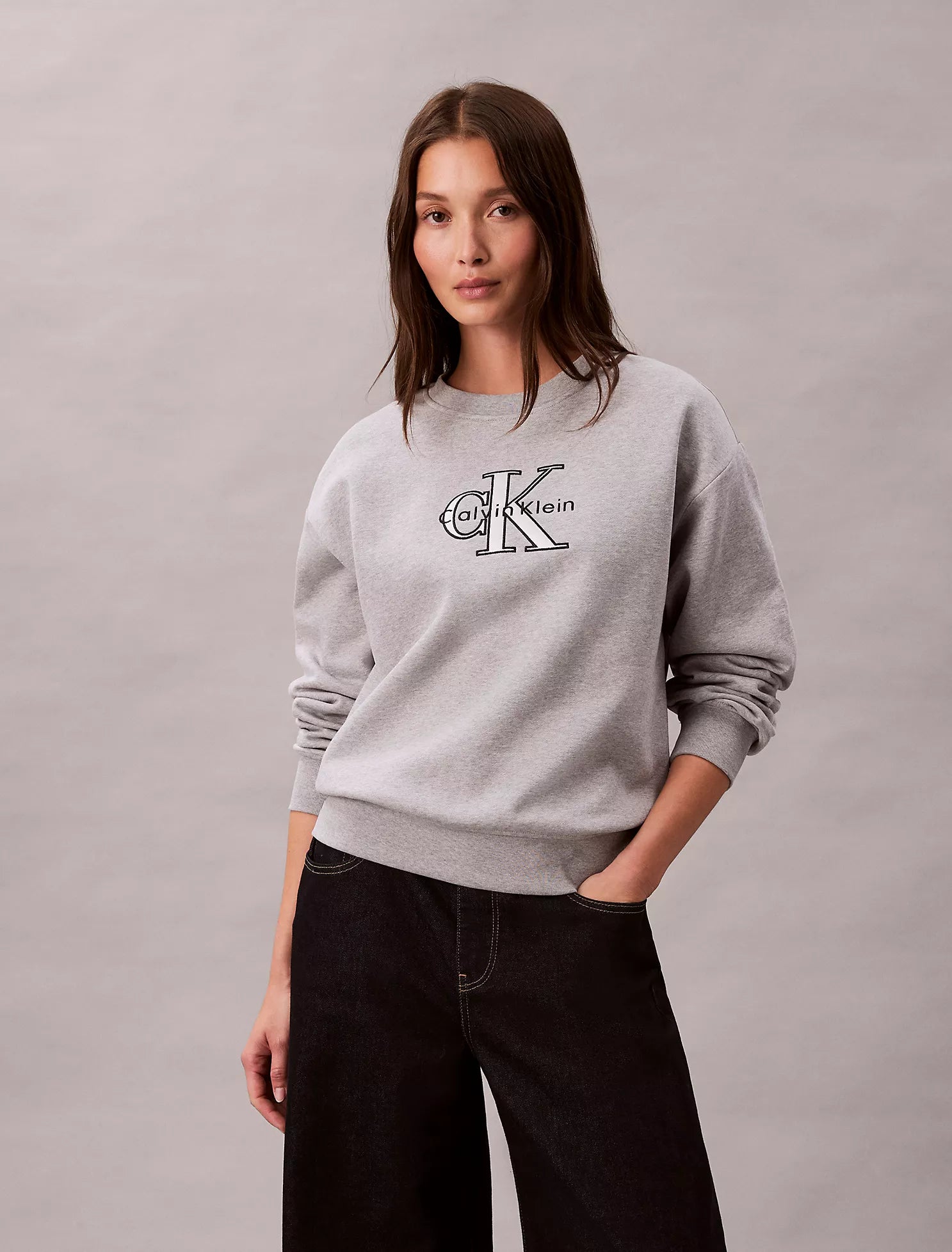 Calvin Klein - Fleece Foil Monologo Relaxed Sweatshirt
