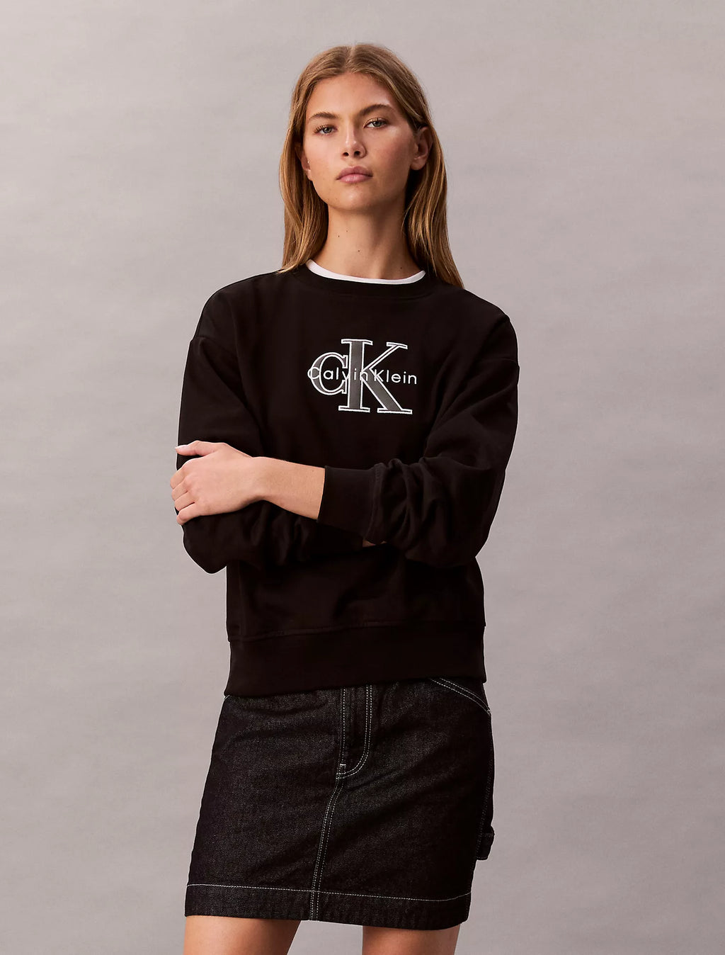 Calvin Klein - Fleece Foil Monologo Relaxed Sweatshirt