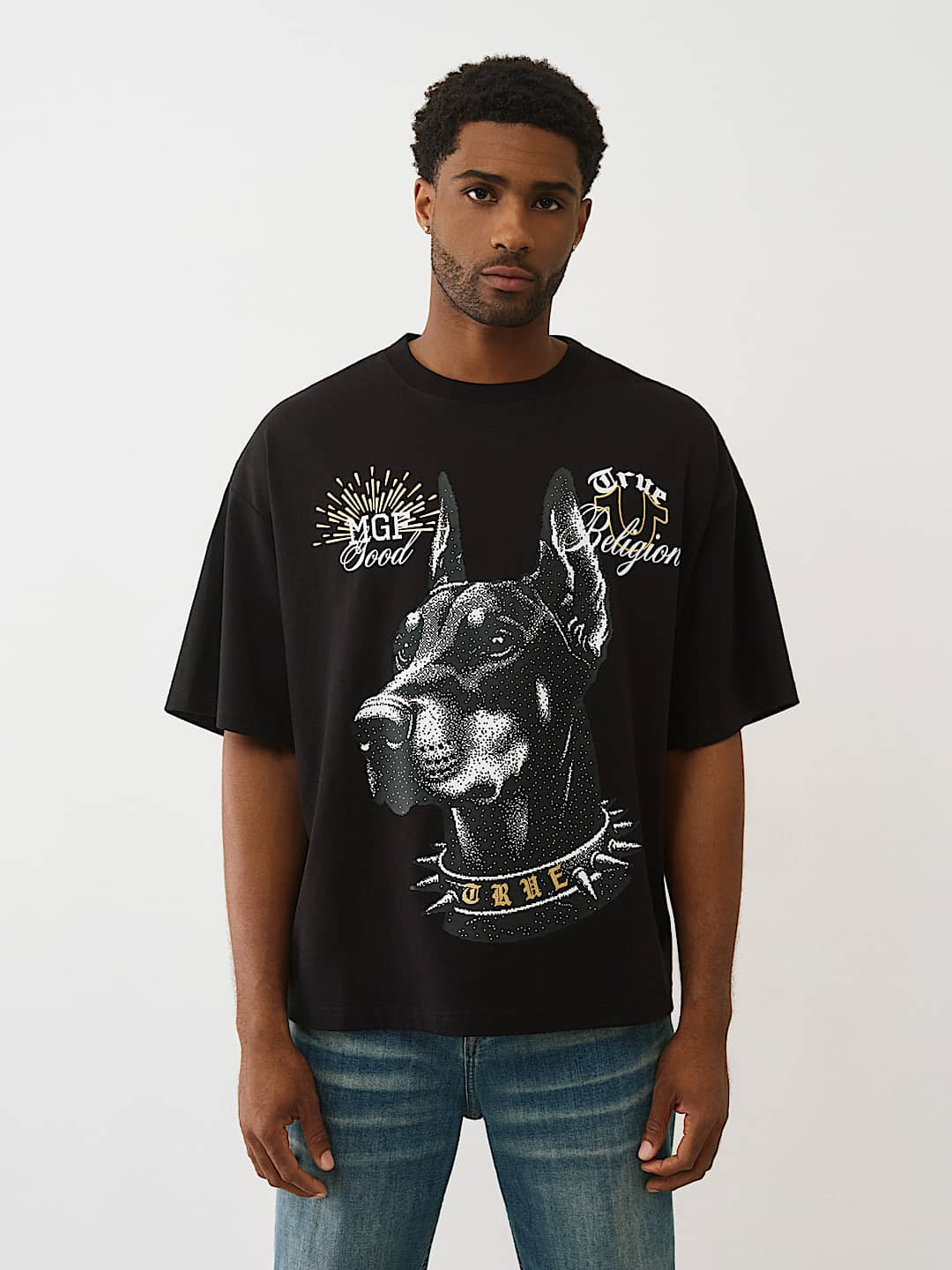 True Religion - Doberman Oversized Heavyweight Tee