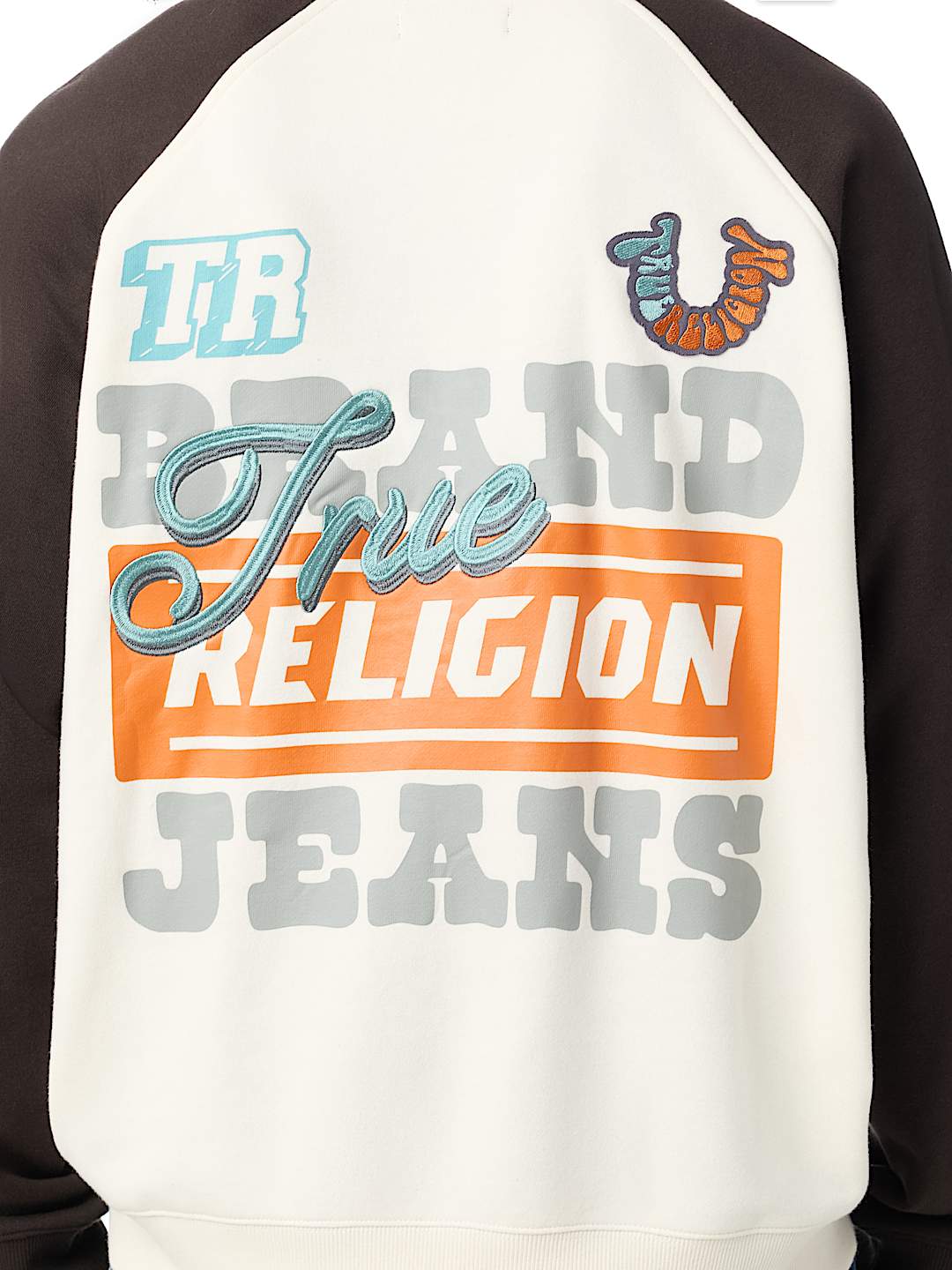 True Religion - Multi-Logo Raglan Crewneck Sweatshirt