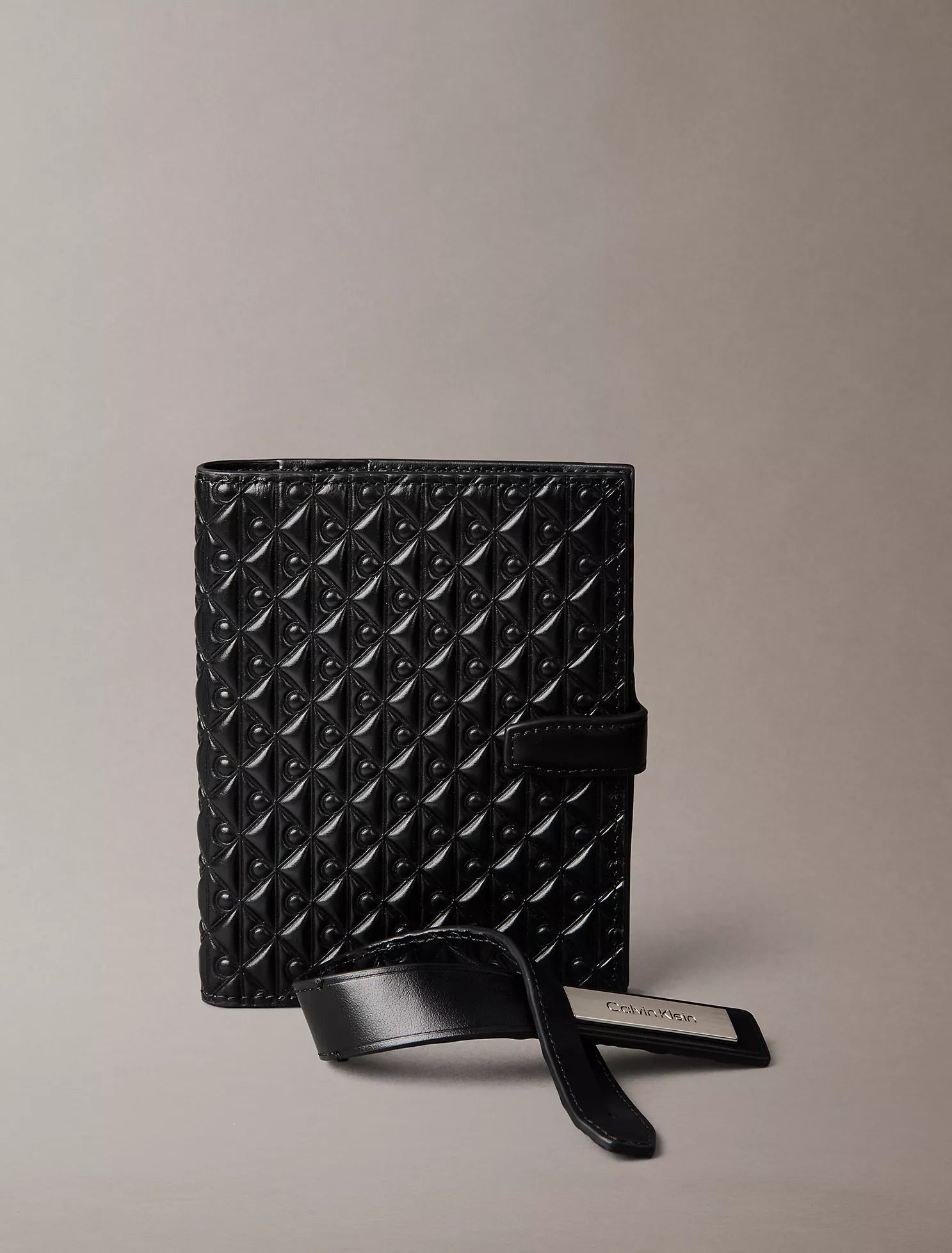 Calvin Klein - Embossed Allover Monogram Passport Holder + Luggage Tag Set - Brandatak Store