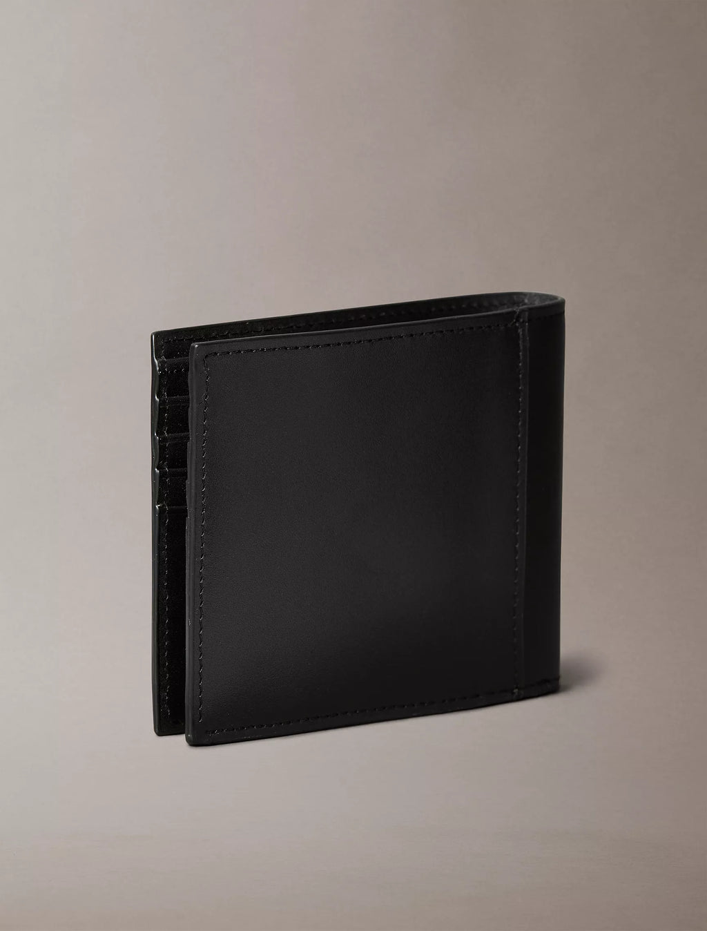 Leather Logo Plaque Bifold Wallet