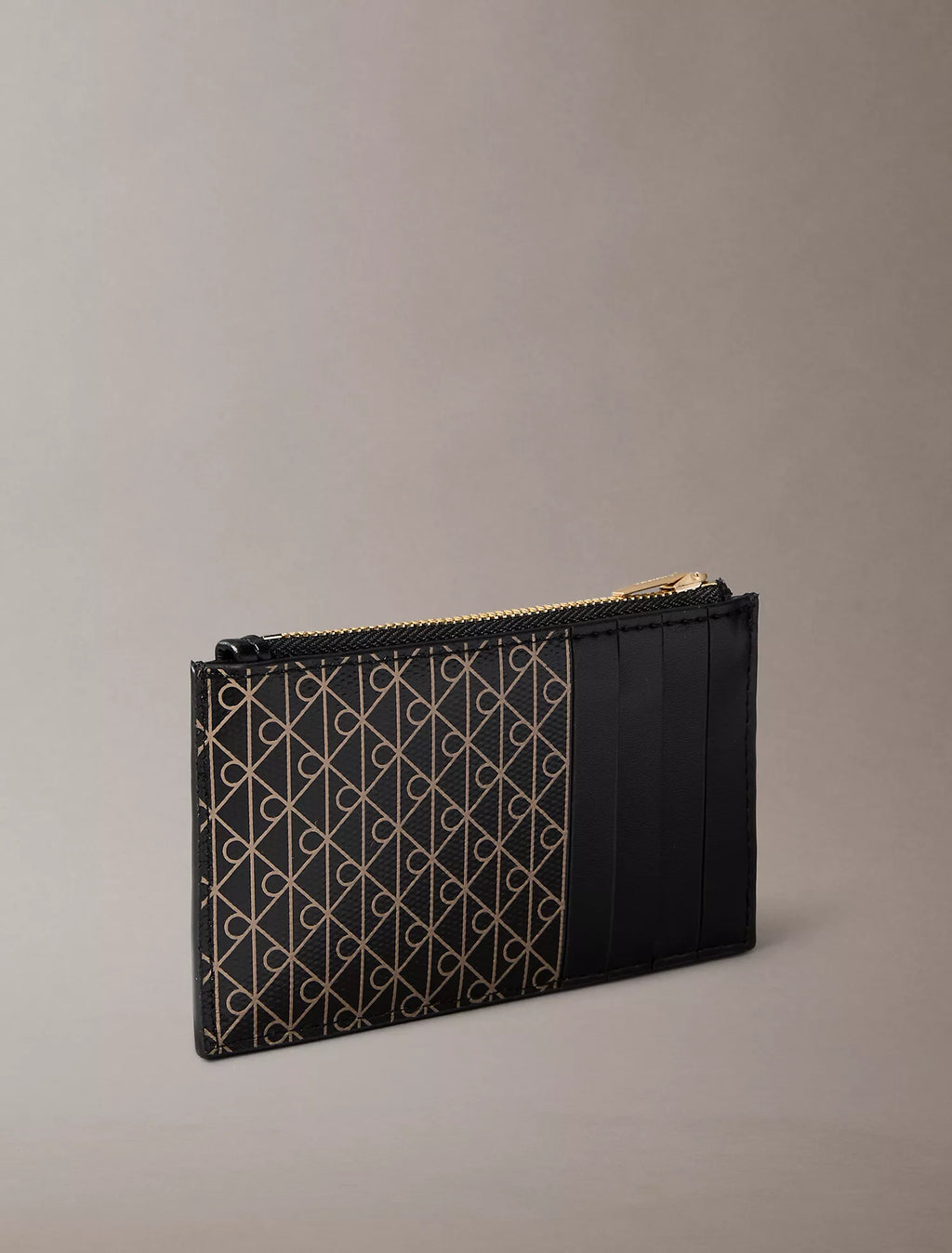 Calvin Klein - Allover Emblem Logo Top Zip Card Case