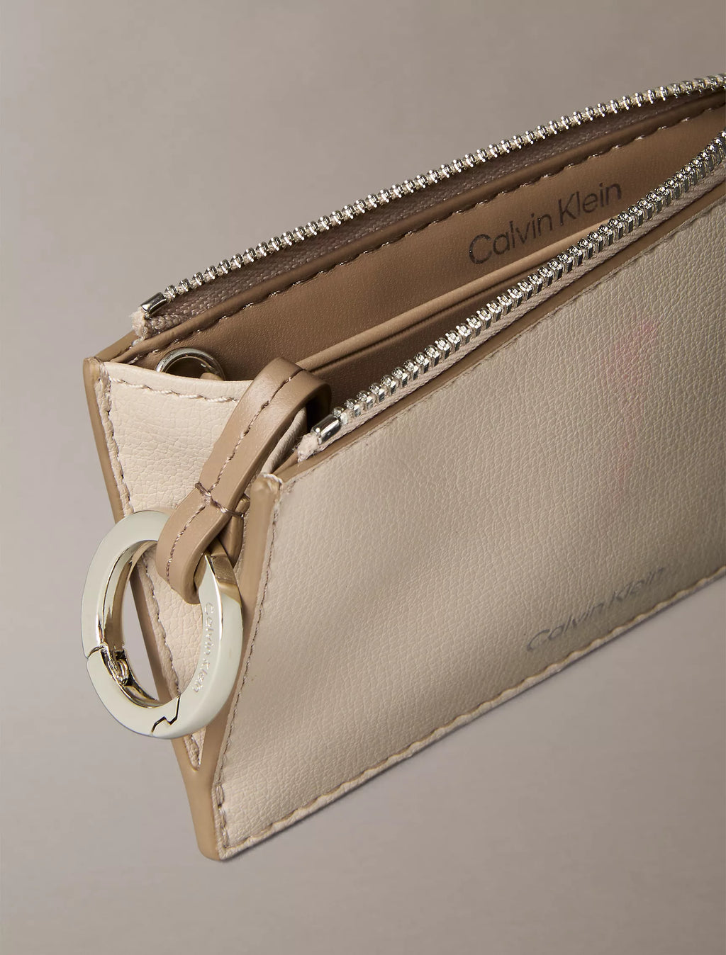 Calvin Klein - Foil Logo Top Zip Card Case