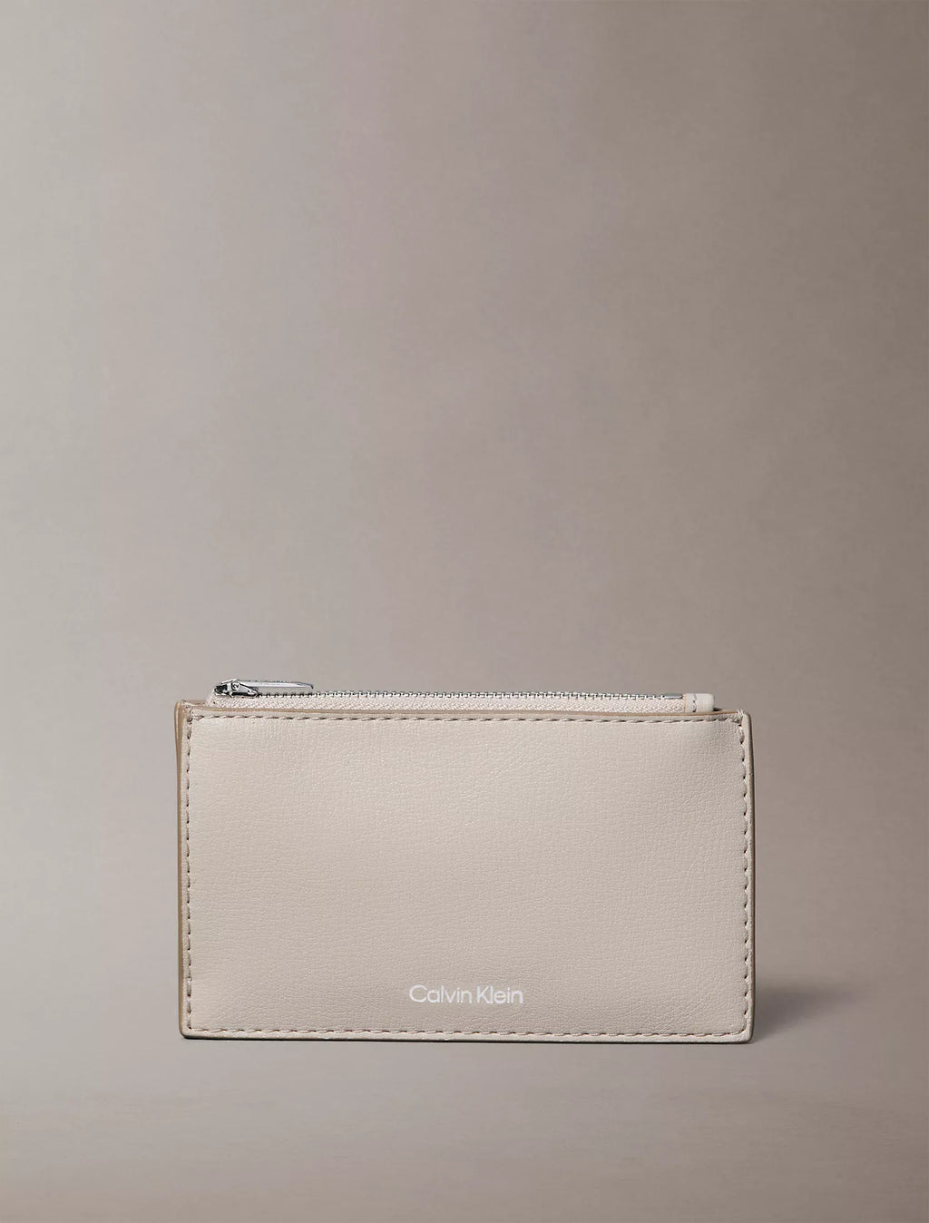 Calvin Klein - Foil Logo Top Zip Card Case