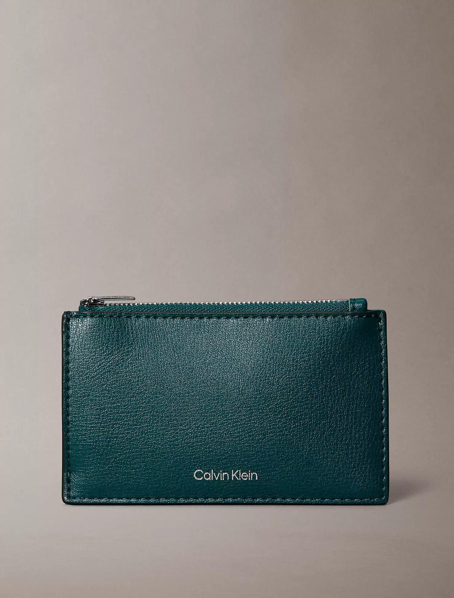Calvin Klein - Foil Logo Top Zip Card Case