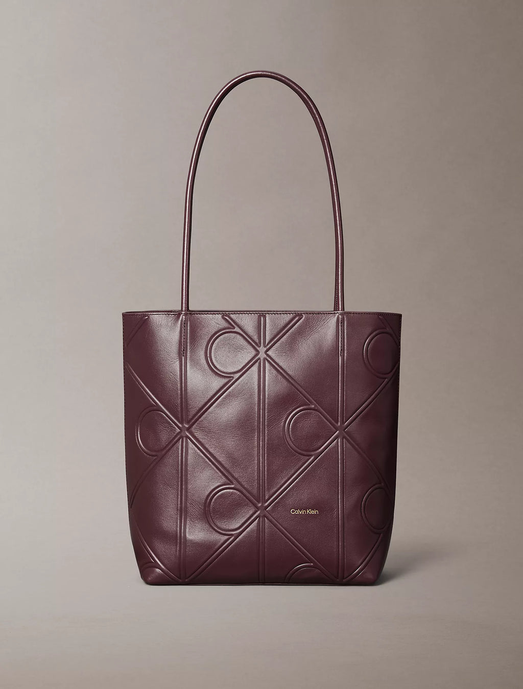 Calvin Klein - Embossed Allover Monogram Logo Small Tote Bag