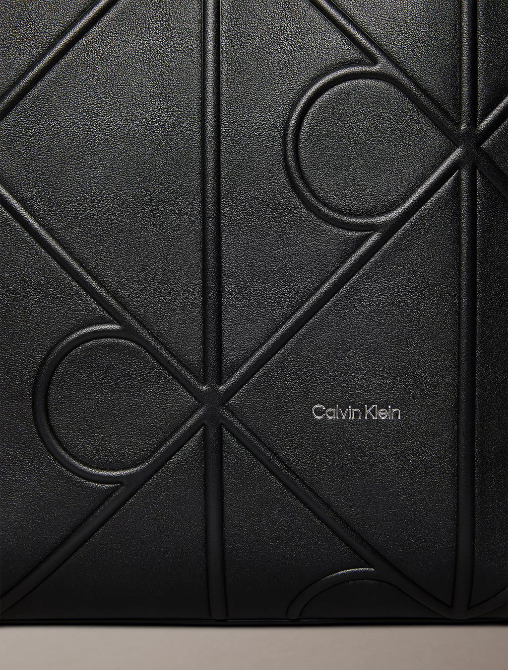Calvin Klein - Embossed Allover Monogram Logo Small Tote Bag