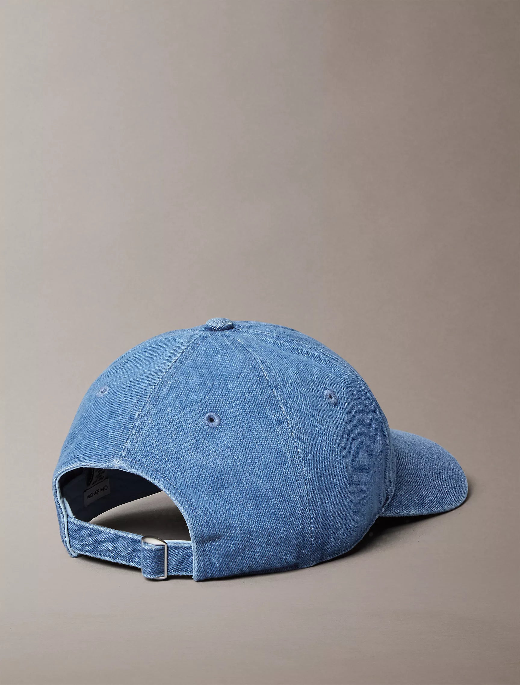 Washed Denim Embroidered Logo Baseball Cap