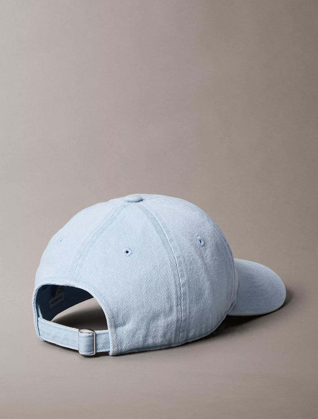 Washed Denim Embroidered Logo Baseball Cap
