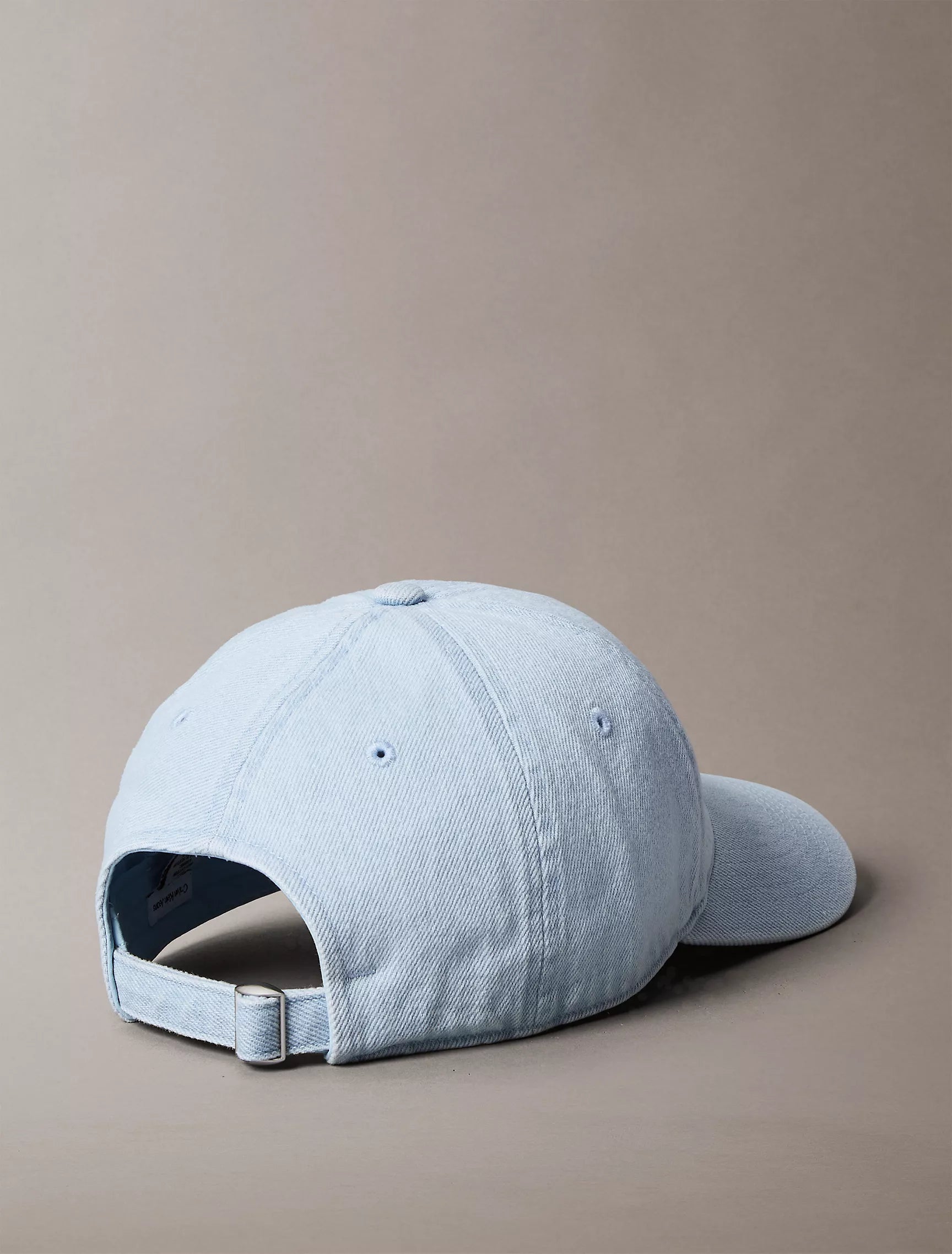 Washed Denim Embroidered Logo Baseball Cap
