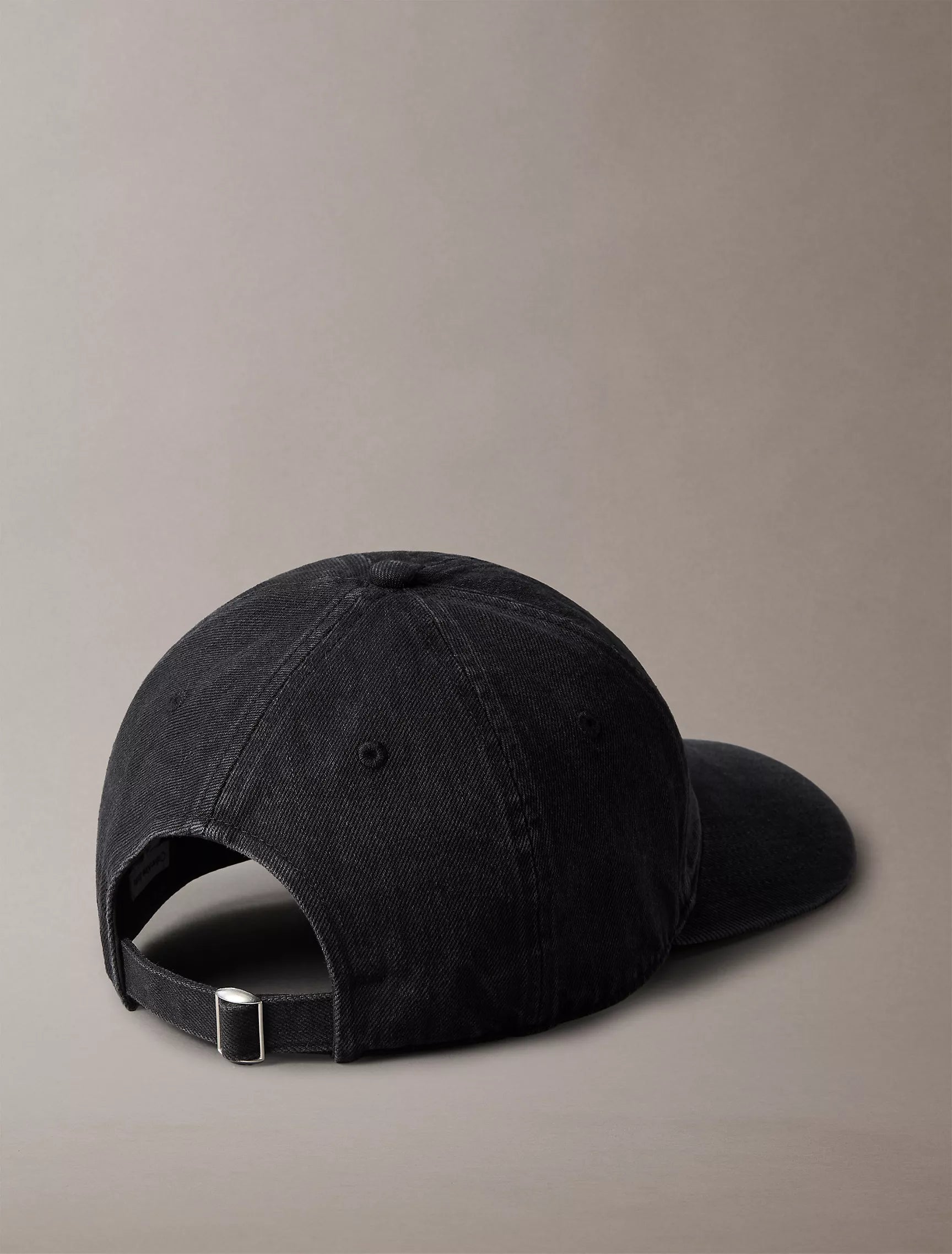 Washed Denim Embroidered Logo Baseball Cap