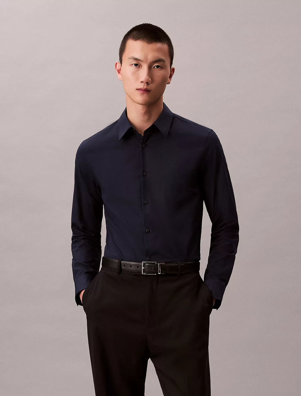 Calvin Klein - Cotton Stretch Poplin Slim Button-Down Shirt