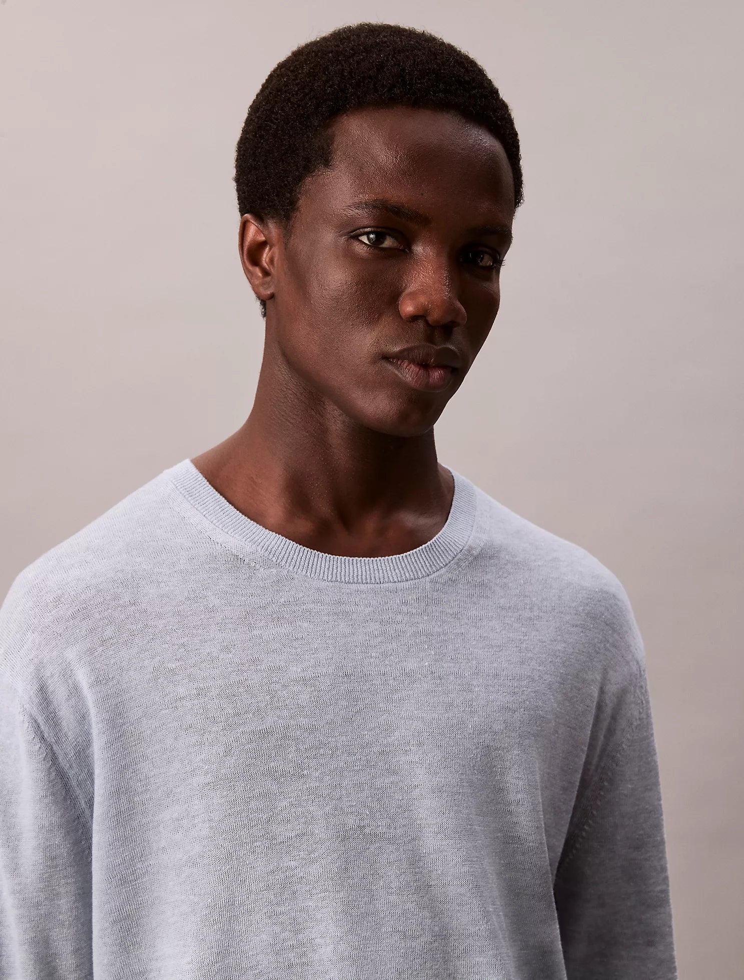 Calvin Klein - Linen Blend Double Layer Classic Sweater