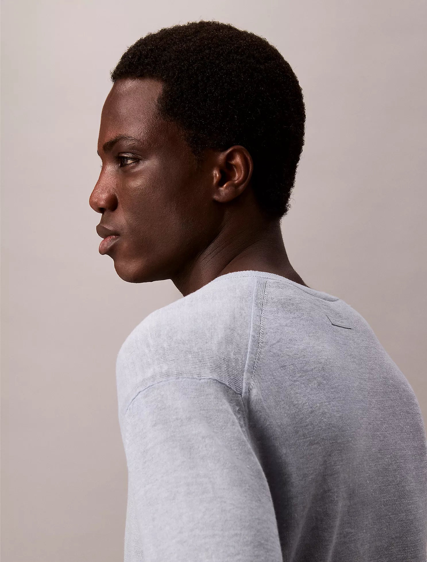 Calvin Klein - Linen Blend Double Layer Classic Sweater