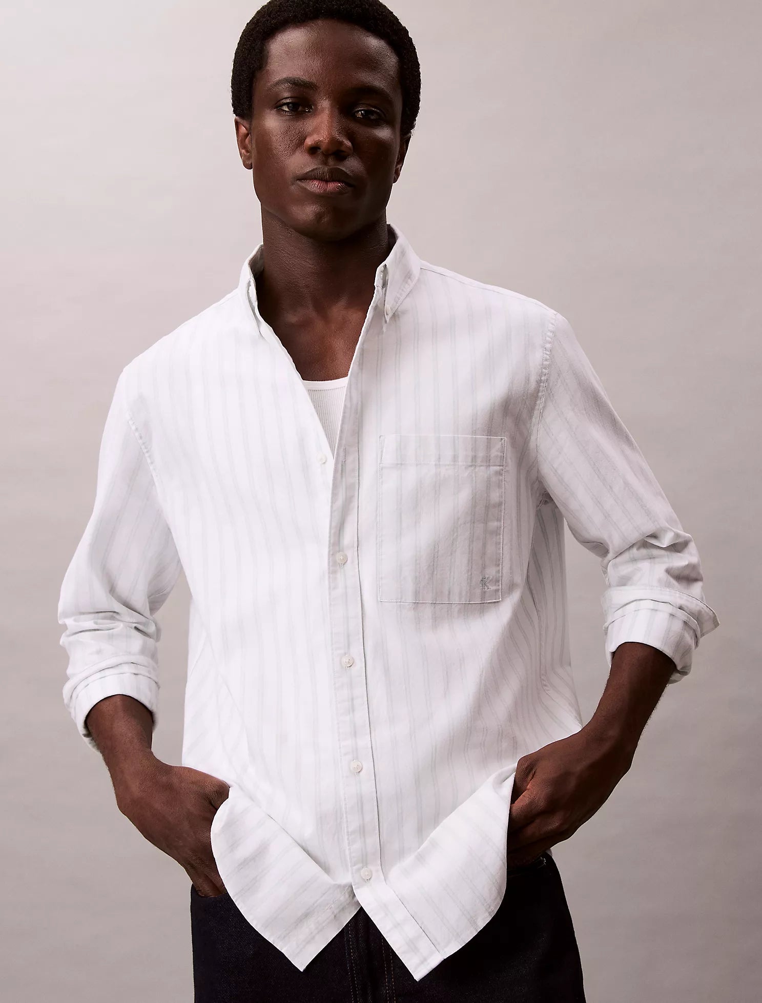 Calvin Klein - Stripe Oxford Classic Button-Down Shirt