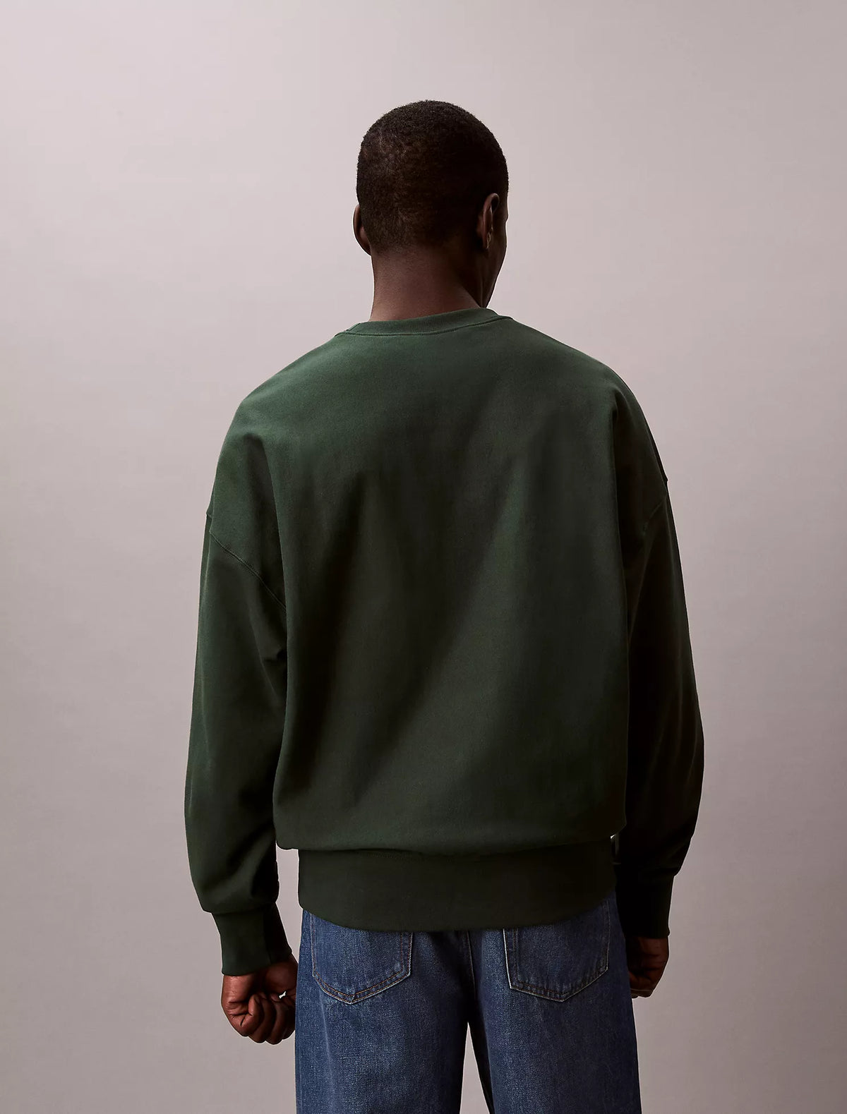 Calvin Klein - Premium Terry Monogram Logo Relaxed Sweatshirt