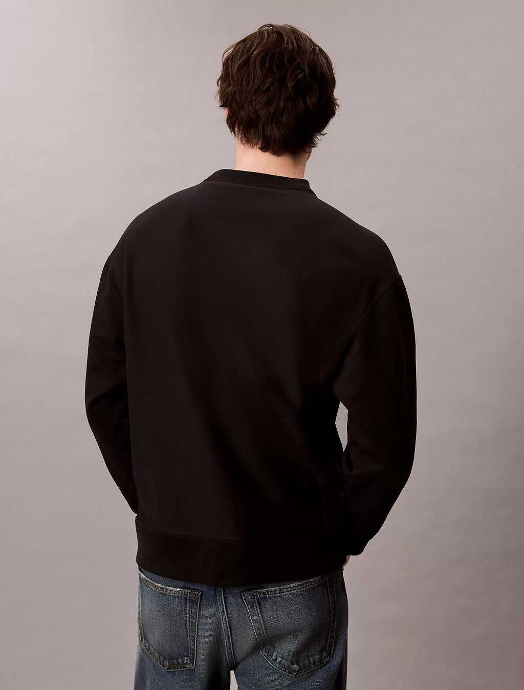 Calvin Klein - Premium Terry Monogram Logo Relaxed Sweatshirt