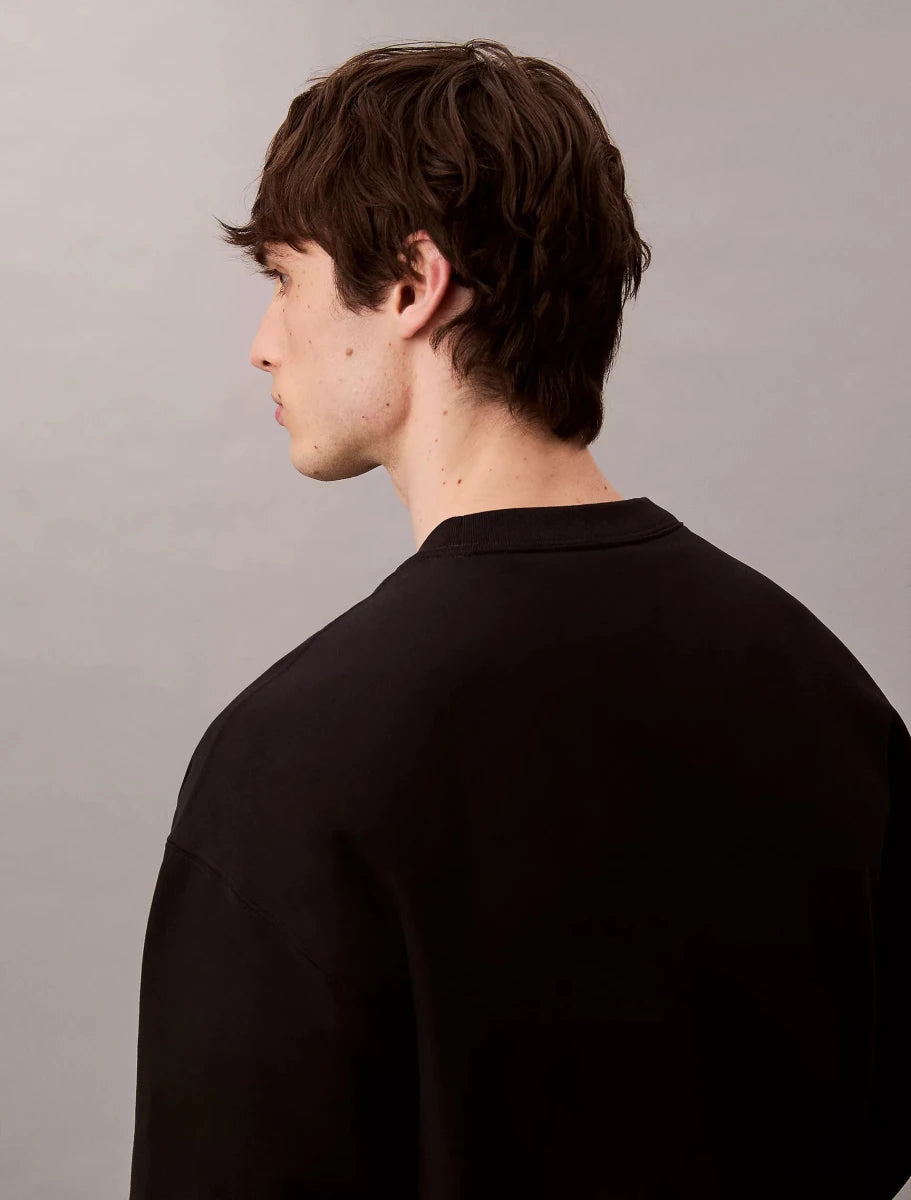 Calvin Klein - Premium Terry Monogram Logo Relaxed Sweatshirt - Brandatak Store