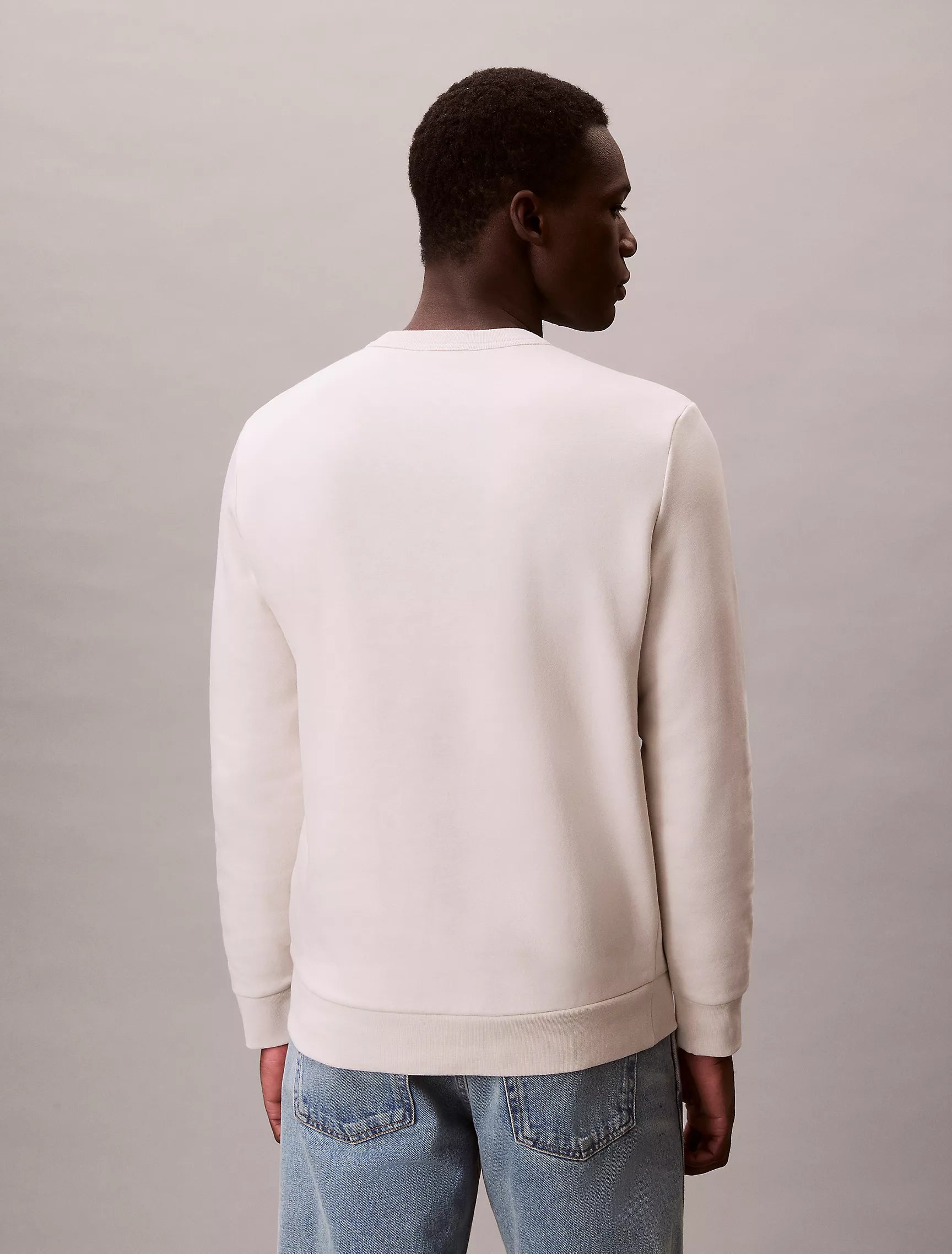 Calvin Klein - Fleece Velvet Monologo Graphic Relaxed Sweatshirt