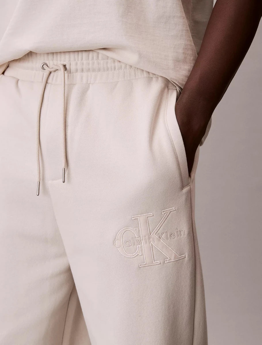 Calvin Klein - Fleece Velvet Monologo Sweatpants - Brandatak Store
