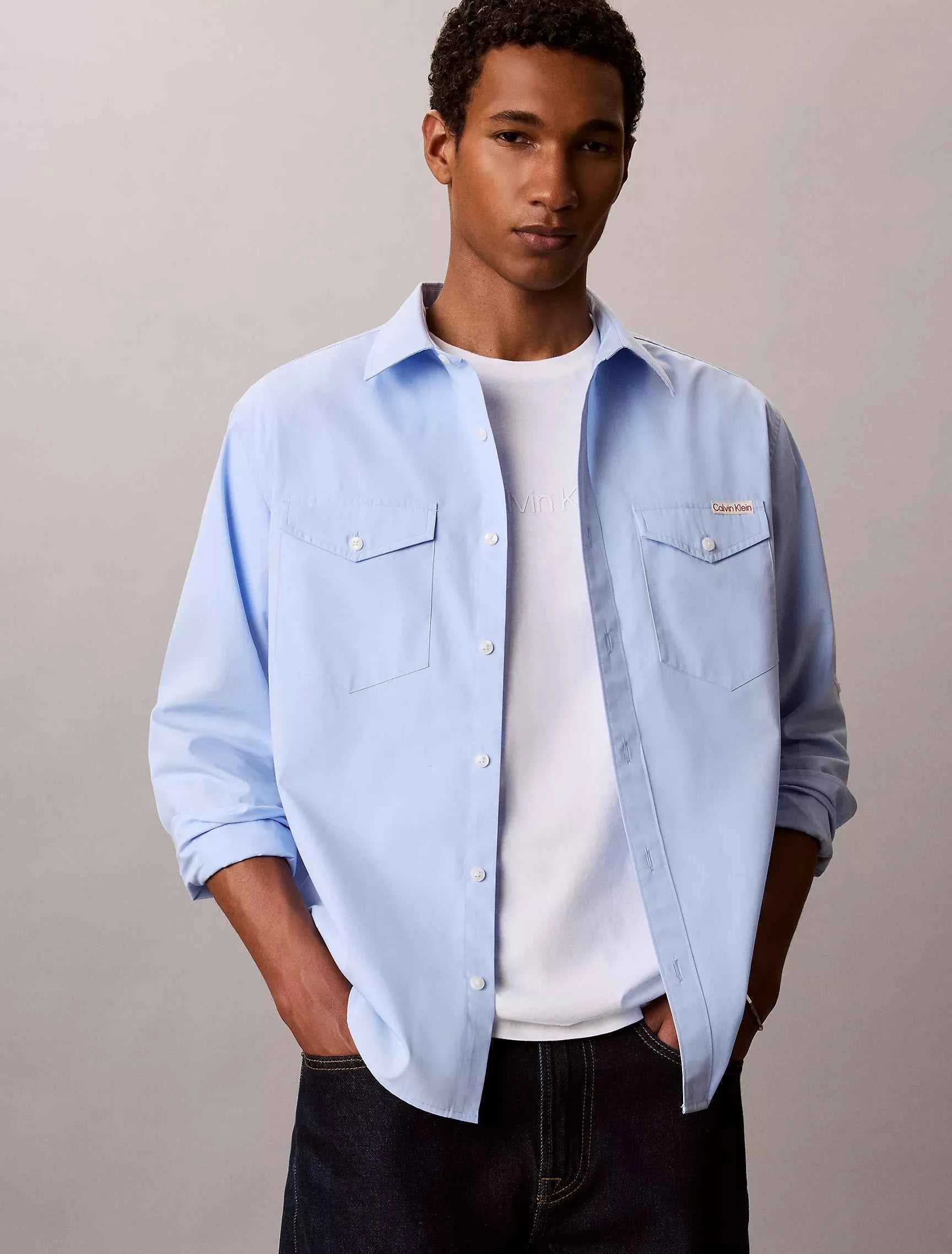Calvin Klein - Utility Washed Poplin Easy Shirt