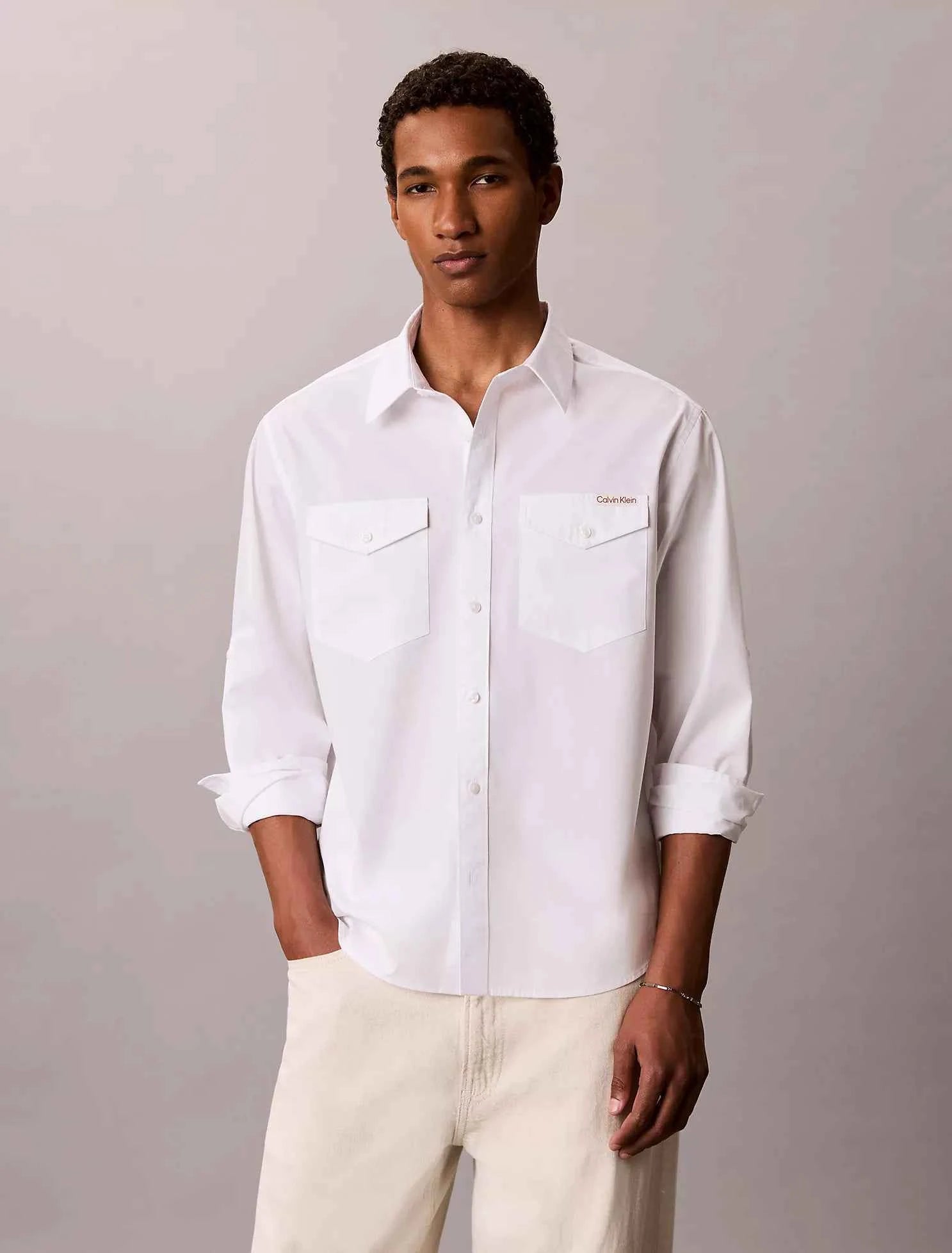 Calvin Klein - Utility Washed Poplin Easy Shirt