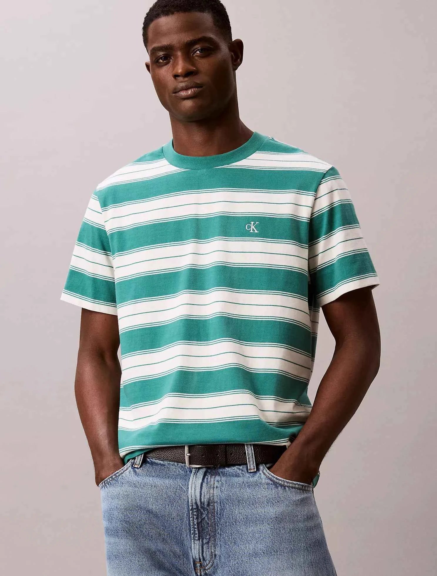 Calvin Klein - Monogram Stripe Relaxed T-Shirt