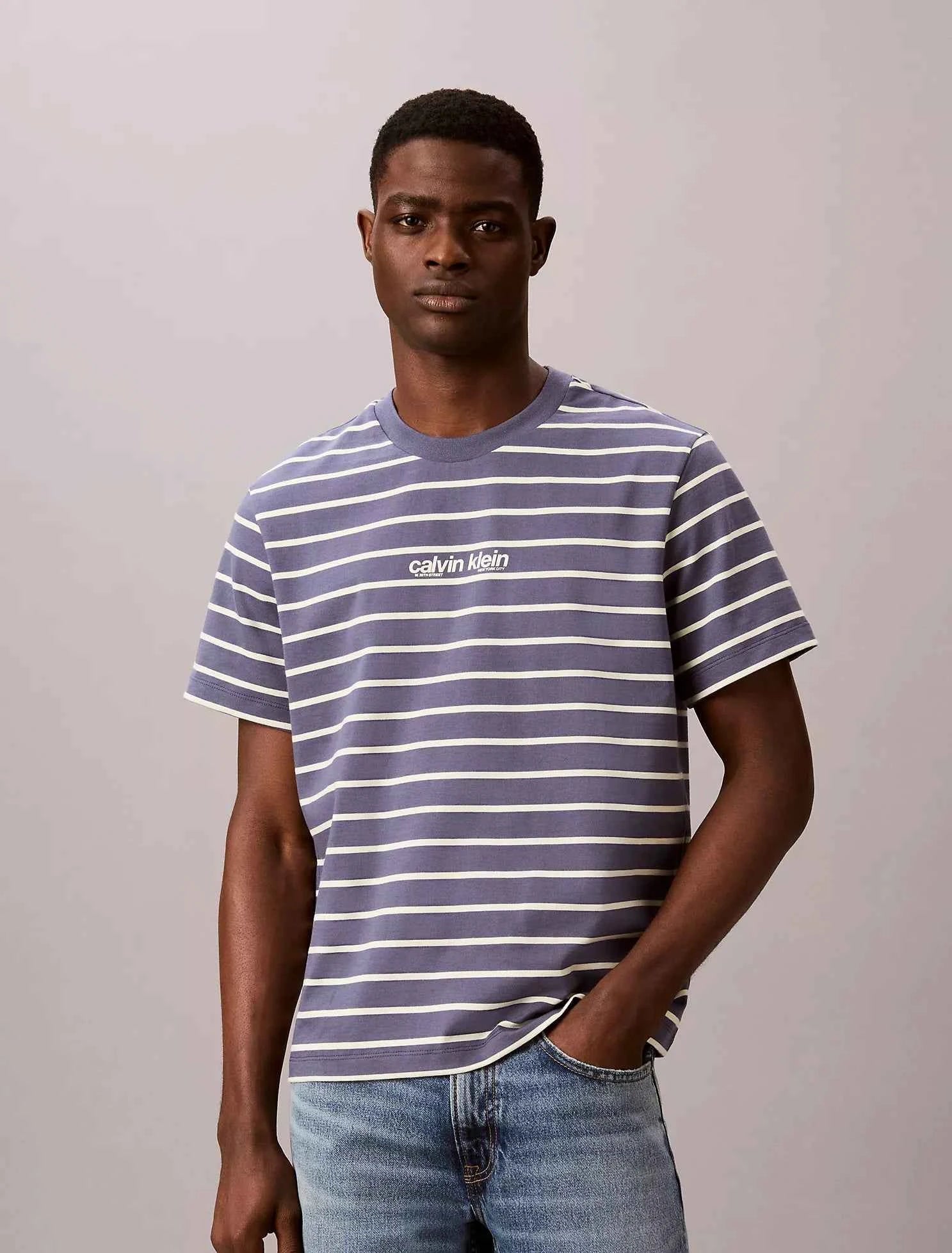 Calvin Klein - Logo Graphic Stripe Relaxed T-Shirt