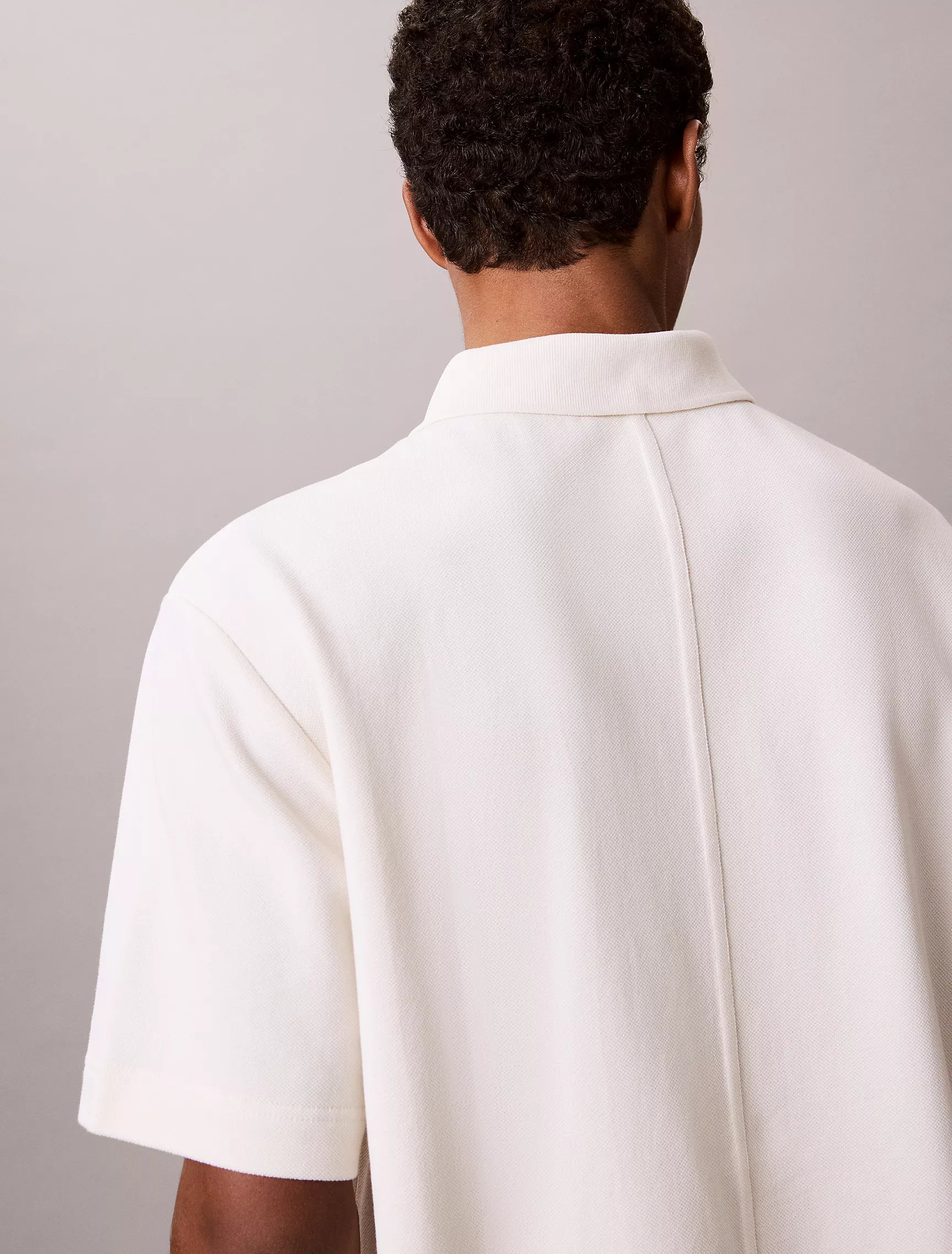 Calvin Klein - Script Logo Graphic Pique Relaxed Polo Shirt
