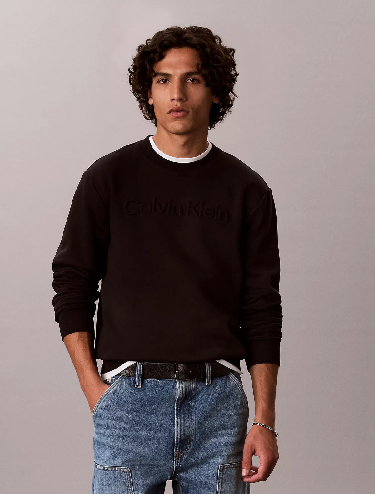 Calvin Klein - Fleece Embossed Crewneck Sweatshirt