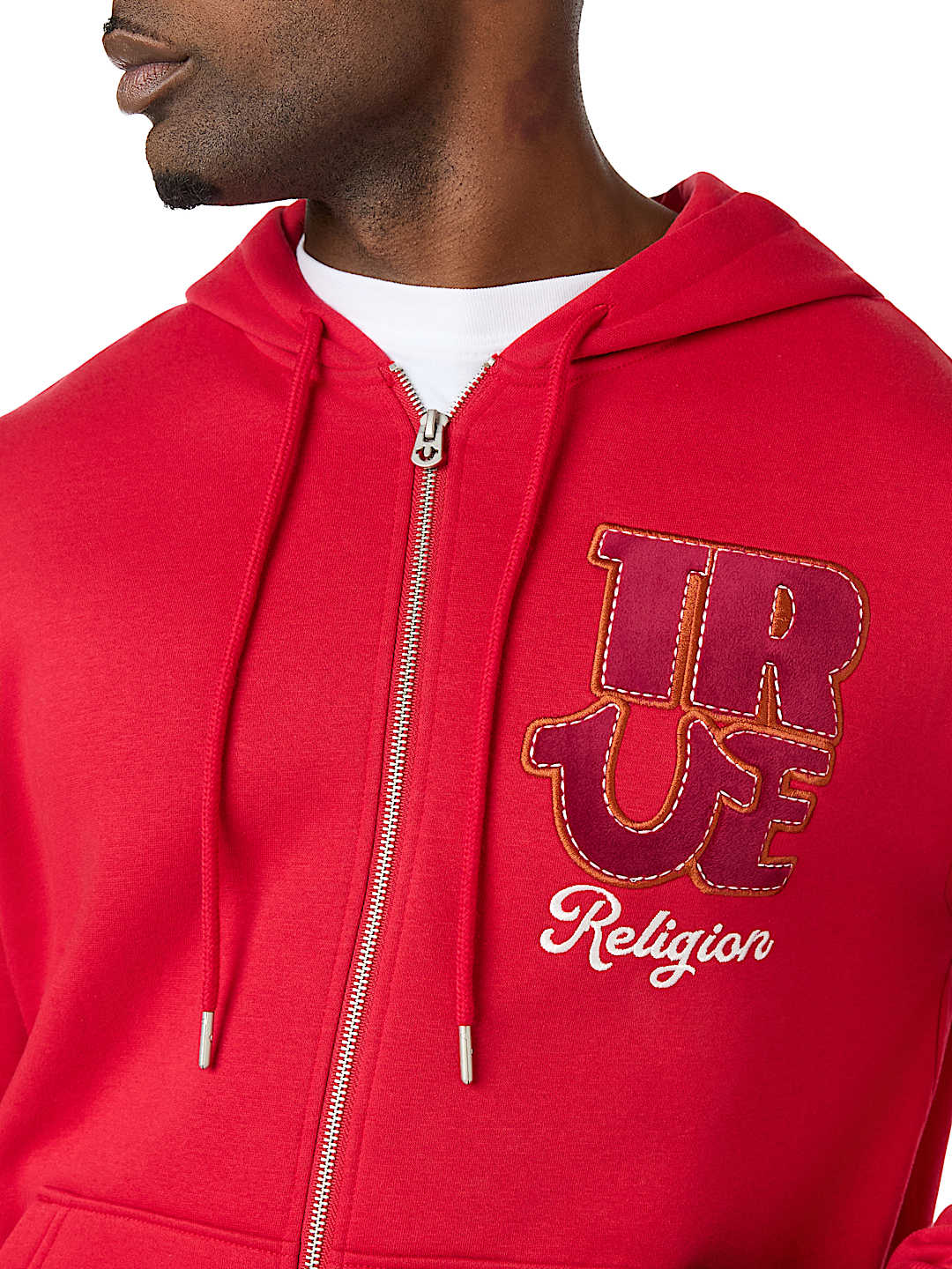 True Religion - Velour Logo Zip Hoodie