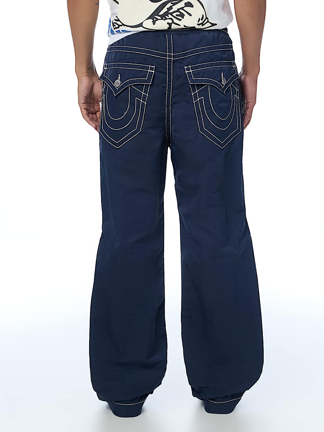 True Religion - Vinny Nylon Big T Flap Ultra Baggy Pant 34"