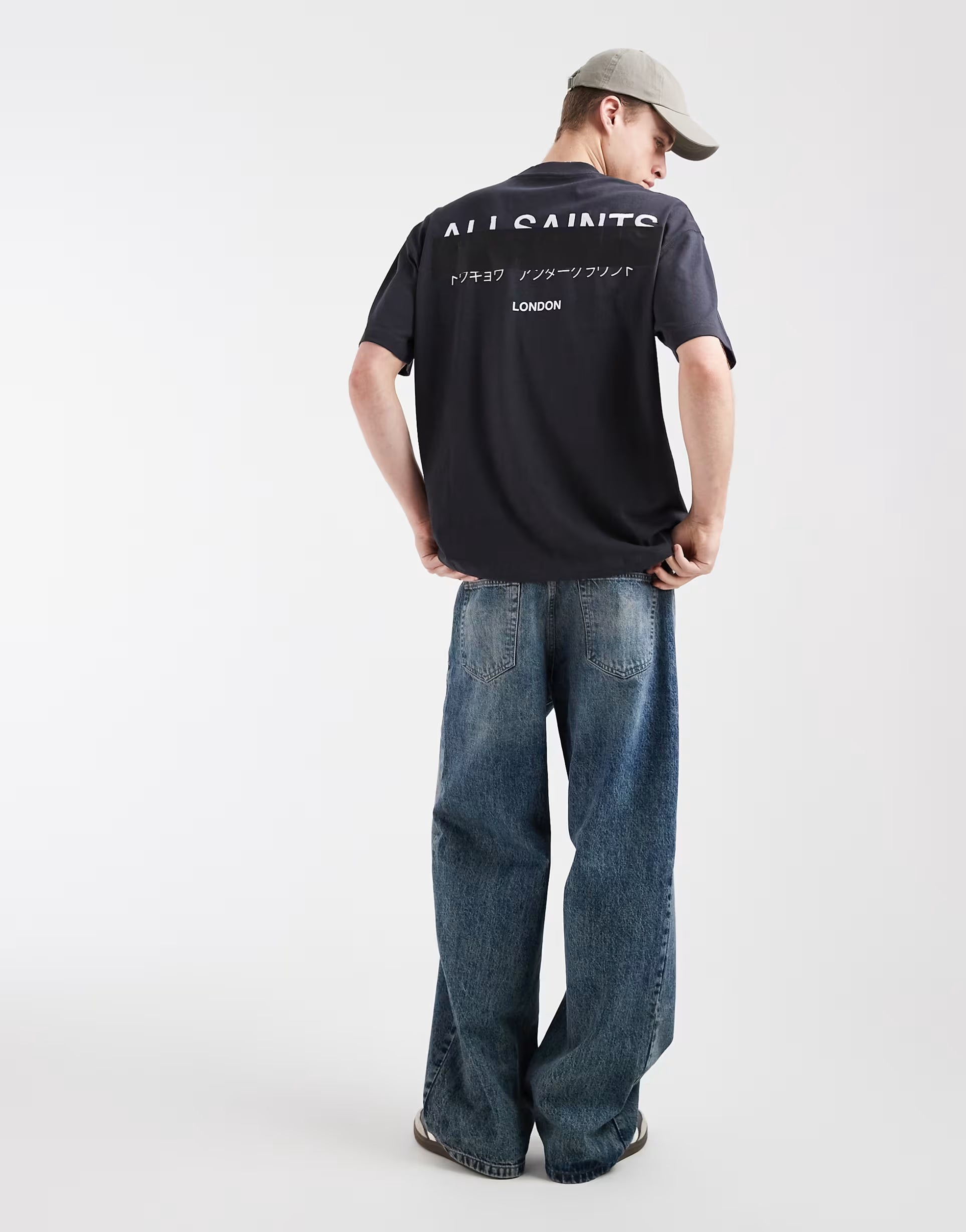 AllSaints - Redact Oversized Embroidered Logo T-shirt