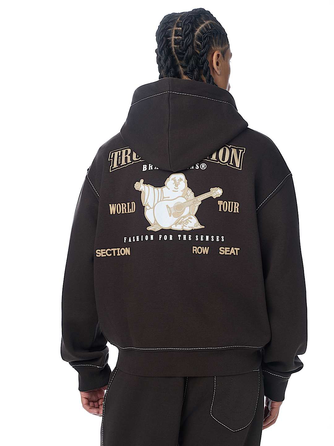 True Religion - Big T World Tour Boxy Zip Hoodie