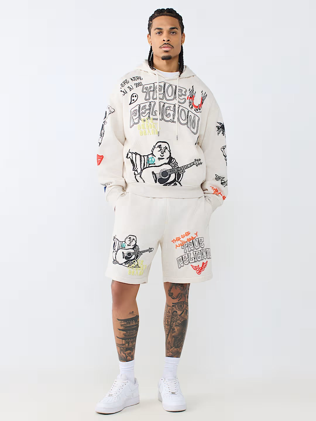 True Religion - Sketched Logo Boxy Hoodie